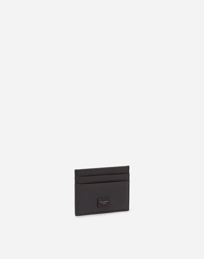 Dolce & Gabbana Dauphine calfskin card holder with branded plate outlook