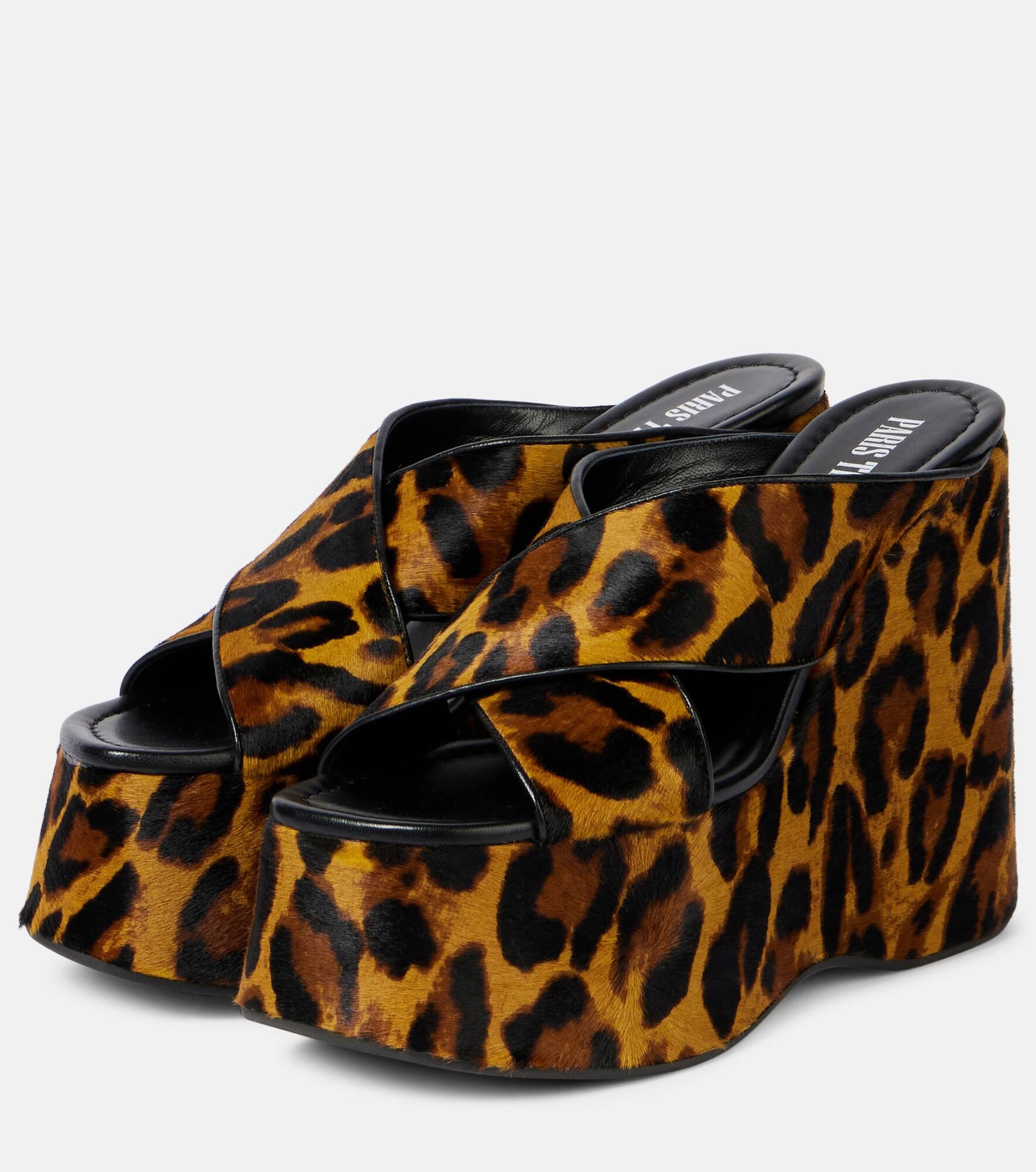 Mara 135 leopard-print platform sandals - 4