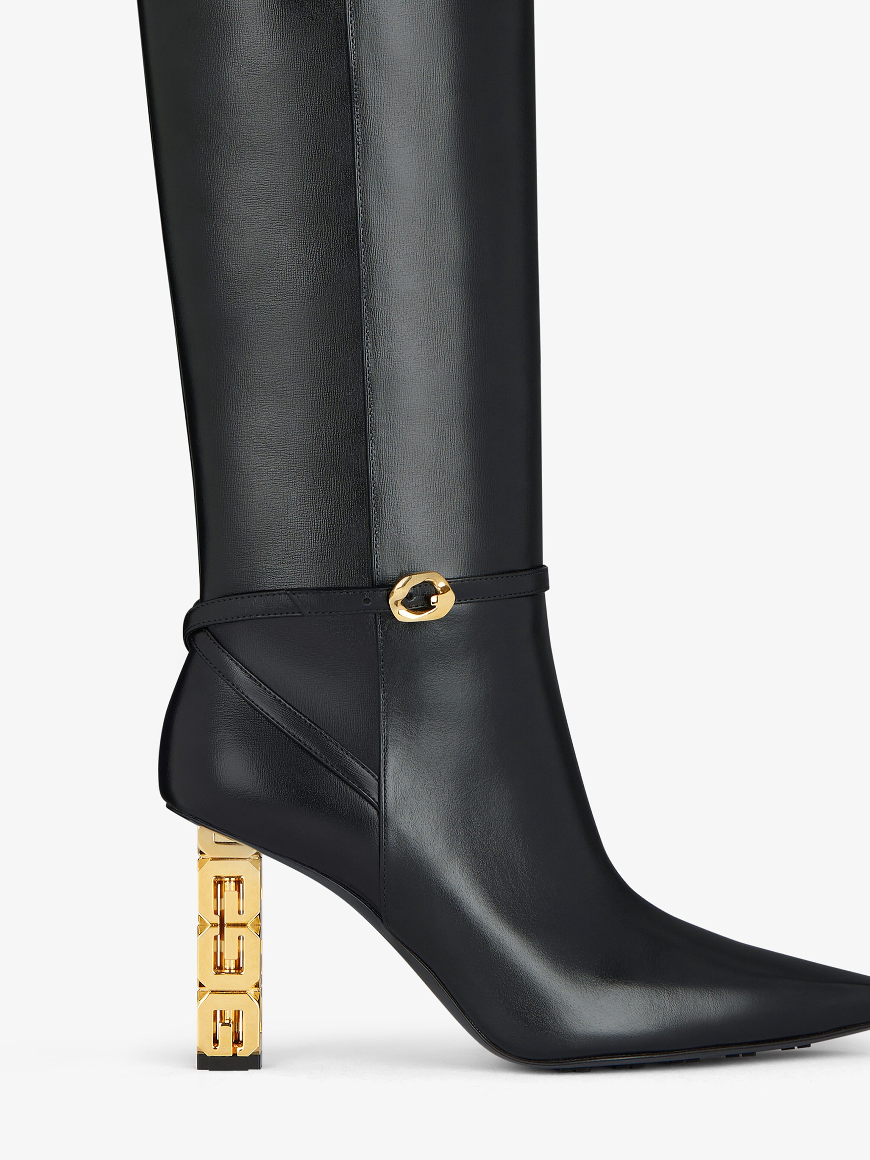 G CUBE BOOT IN BOX LEATHER - 4