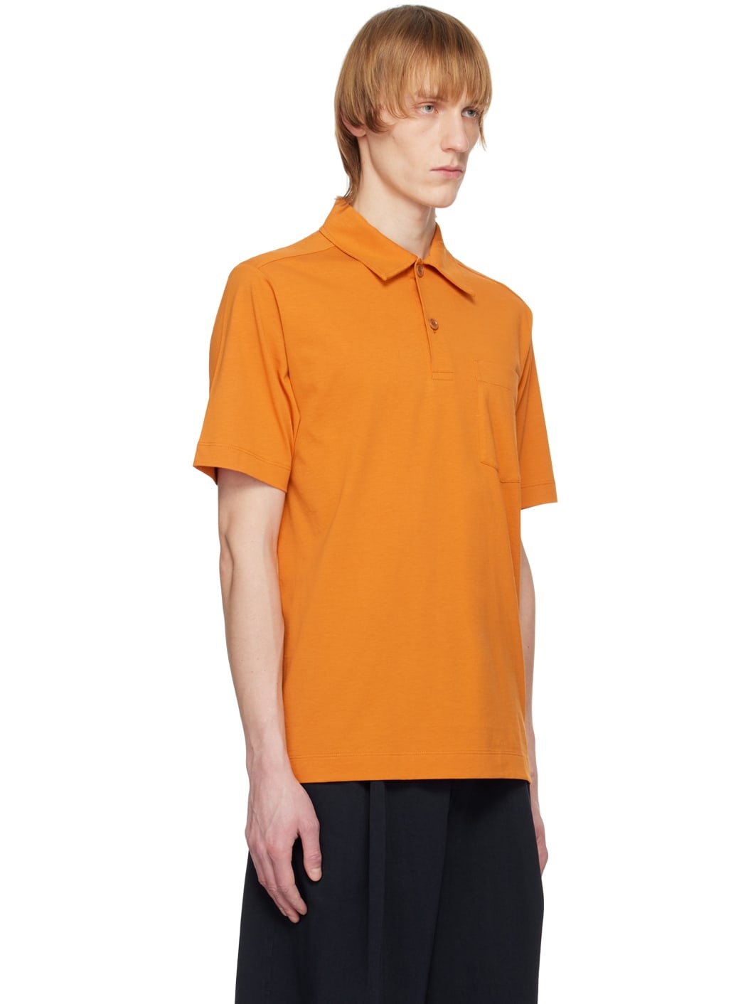 Orange Pocket Polo - 2