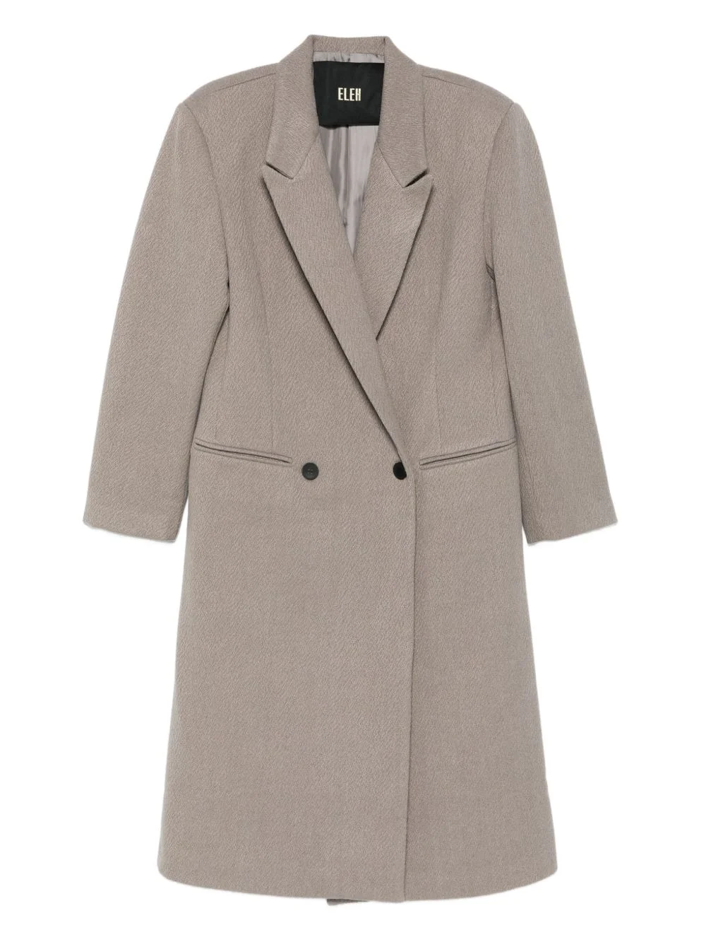 notched-lapel double-breasted coat - 1