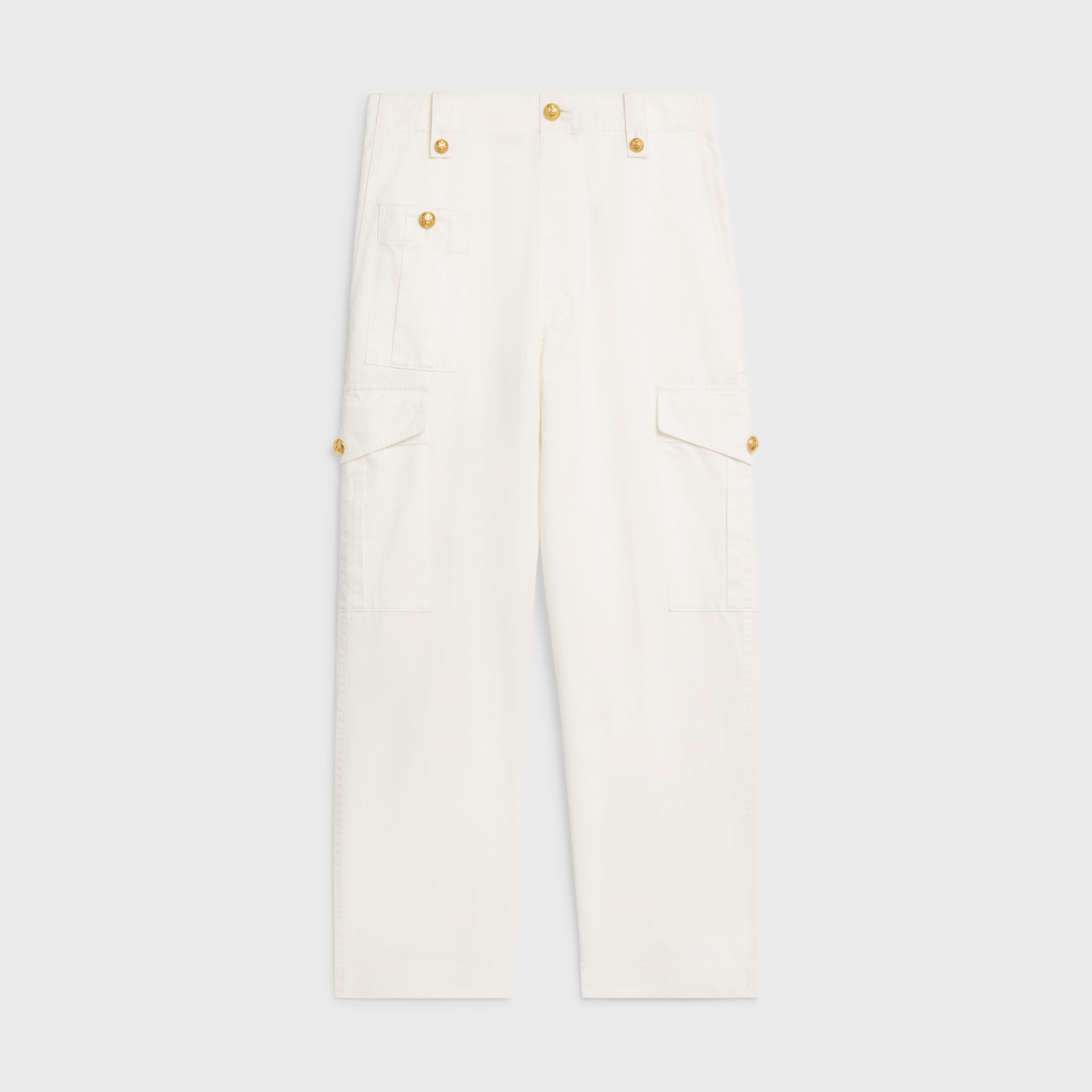 CARGO PANTS IN COTTON AND LINEN - 1