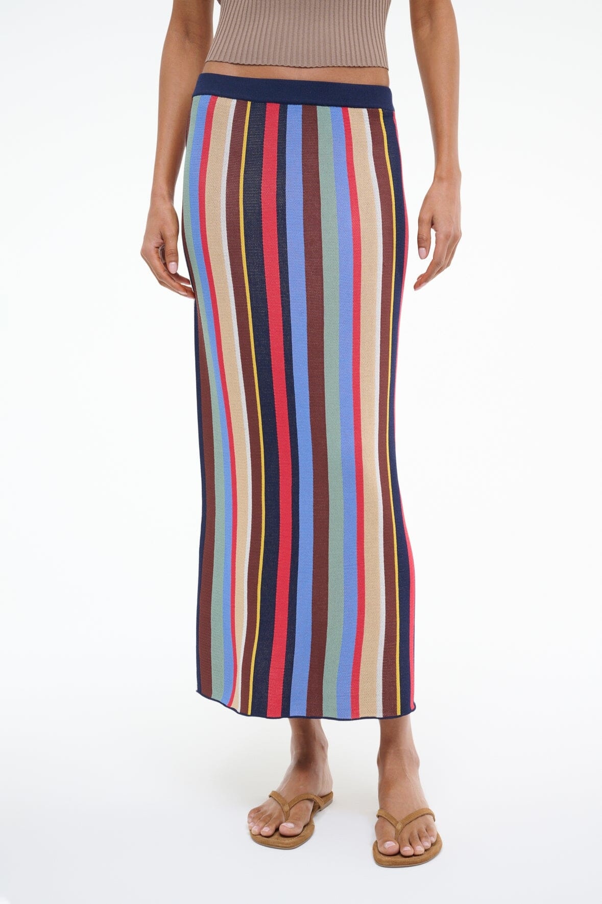 STAUD KARINA SKIRT MARKET STRIPE - 3