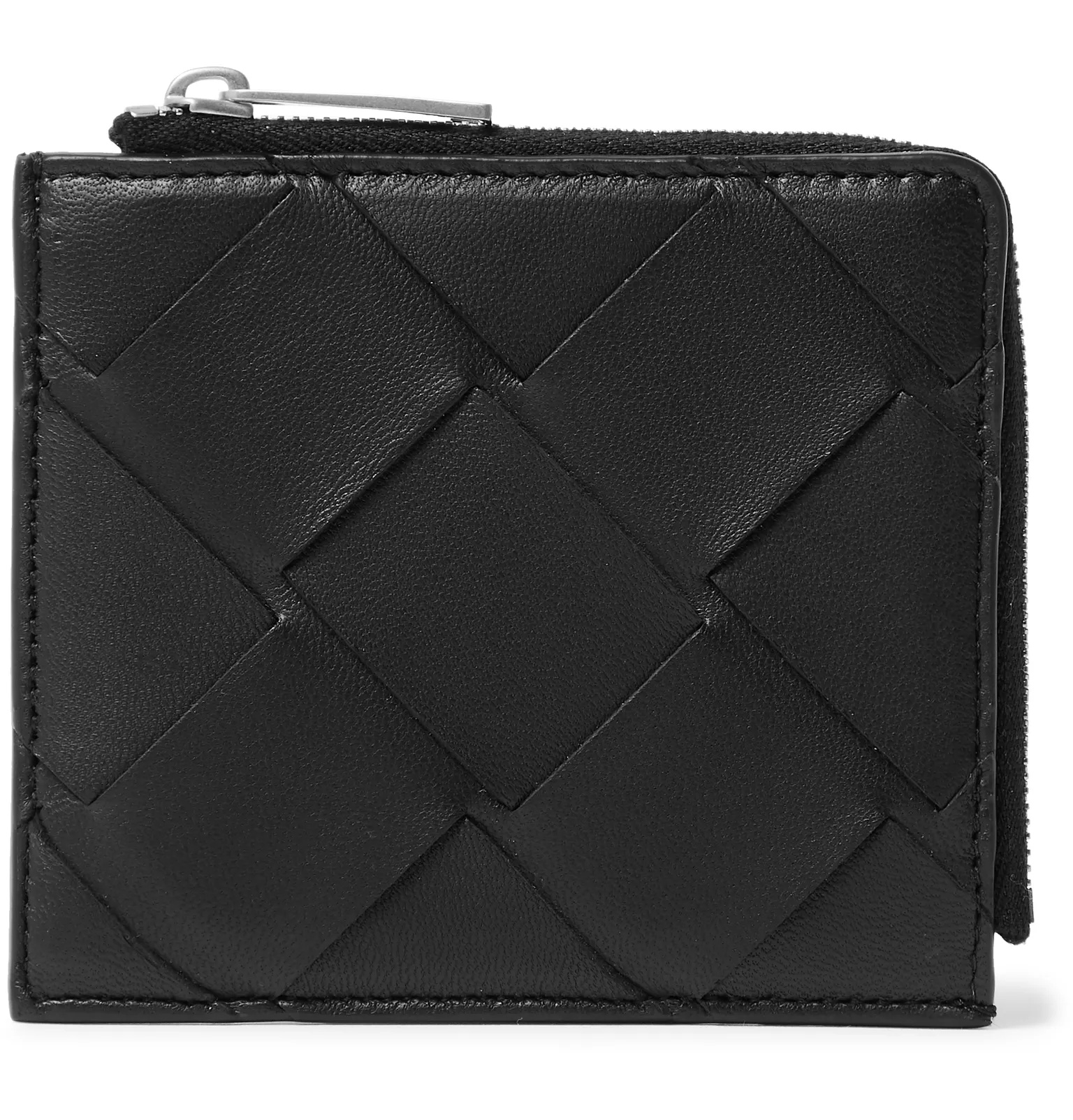 Intrecciato Leather Zip-Around Wallet - 1