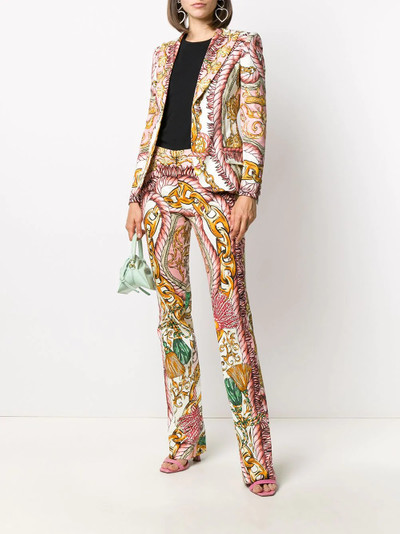 Moschino high-waisted graphic-print trousers outlook