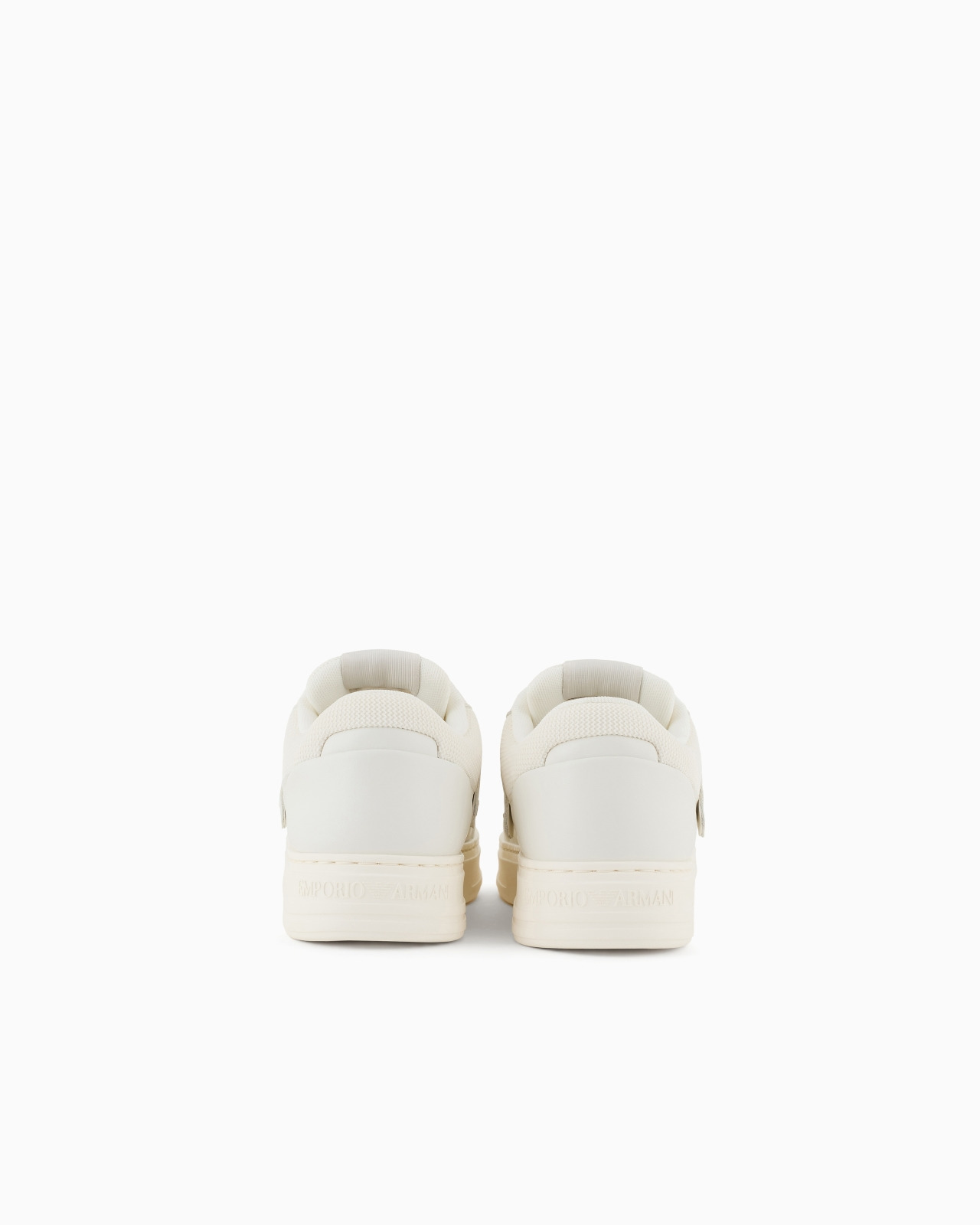 LEATHER AND MESH SNEAKERS WITH CONTRASTING DETAILS - 4