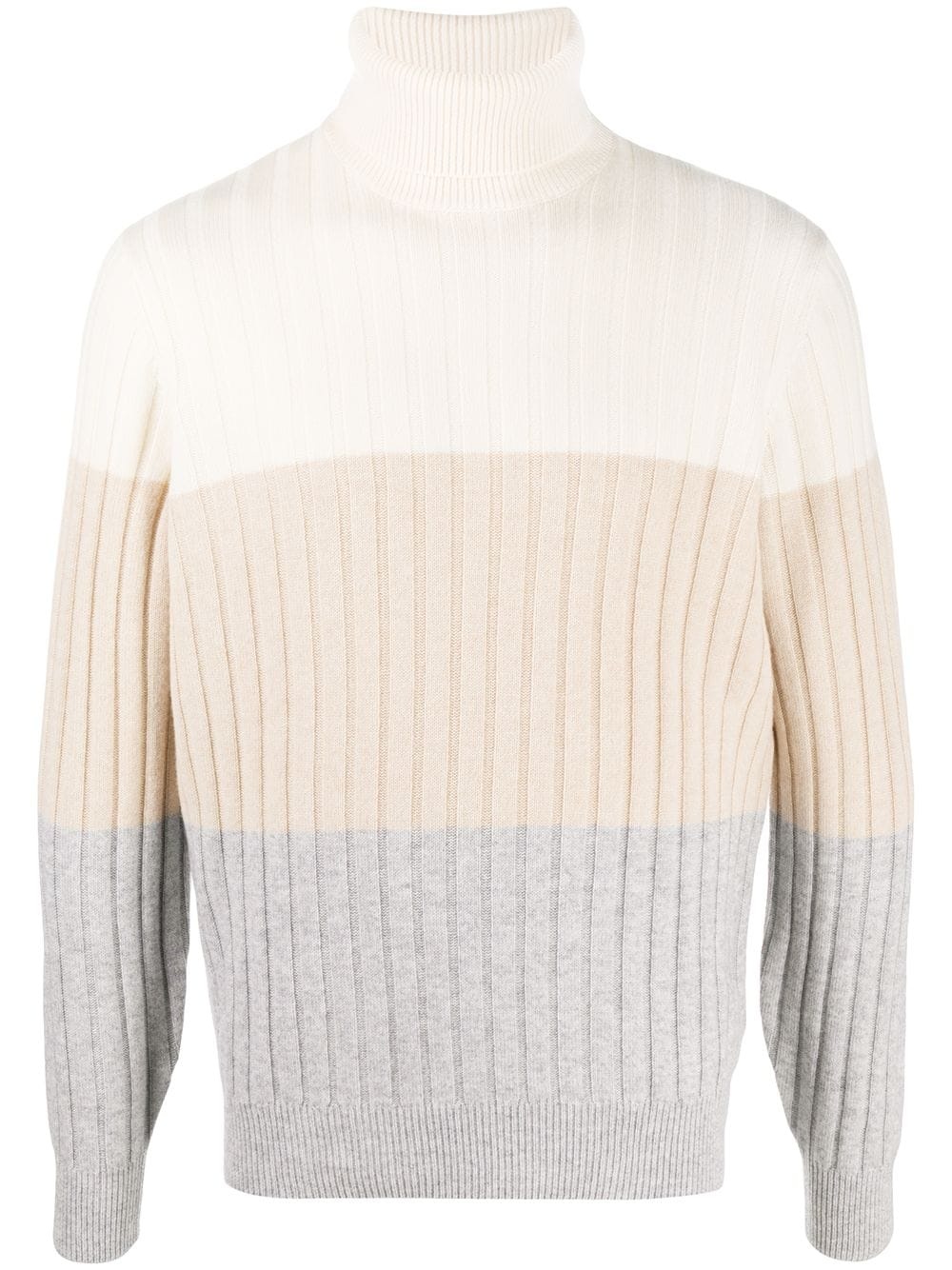 ribbed roll neck jumper - 1