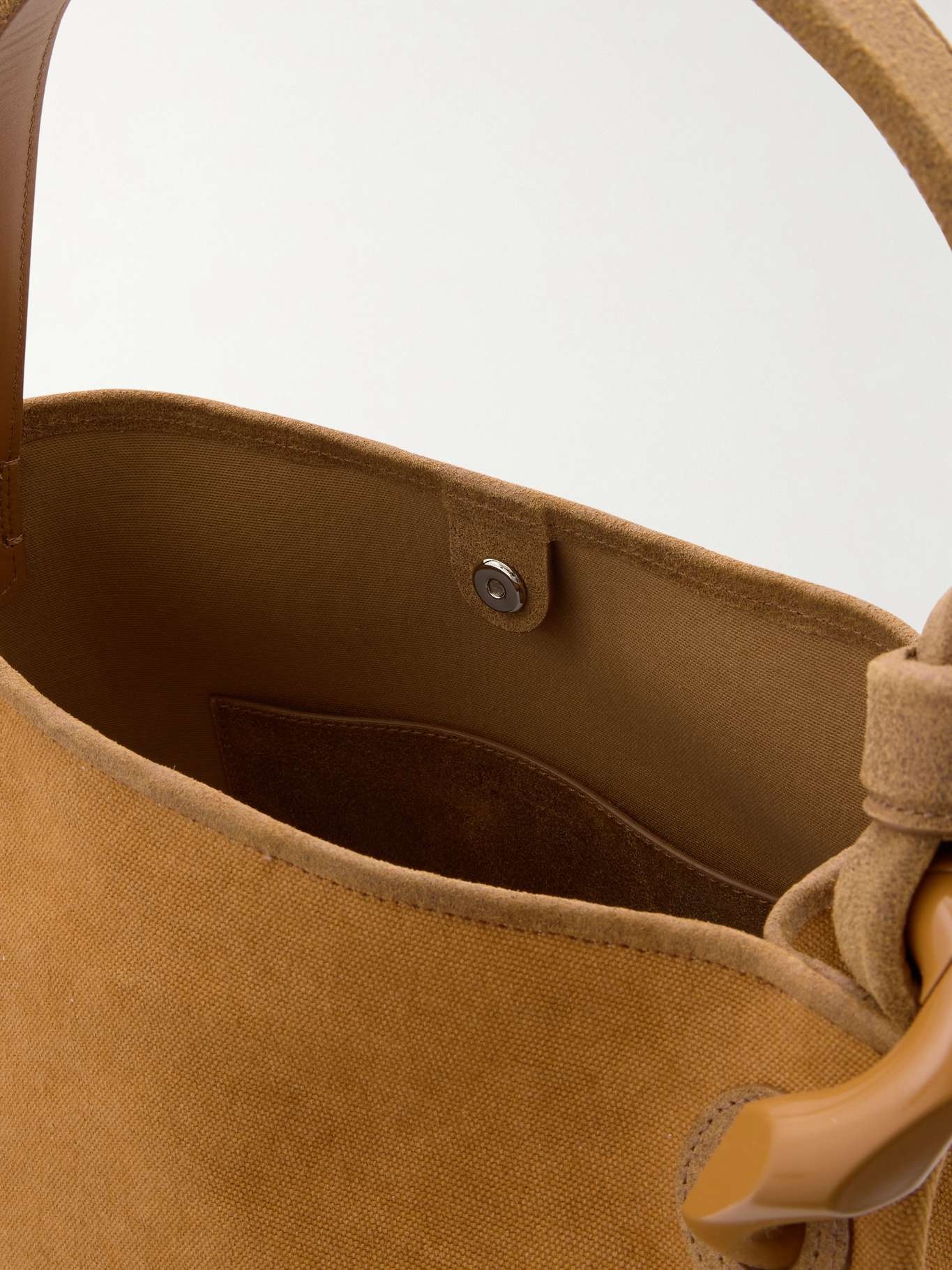 JW Anderson JWA Corner chain-embellished suede-trimmed