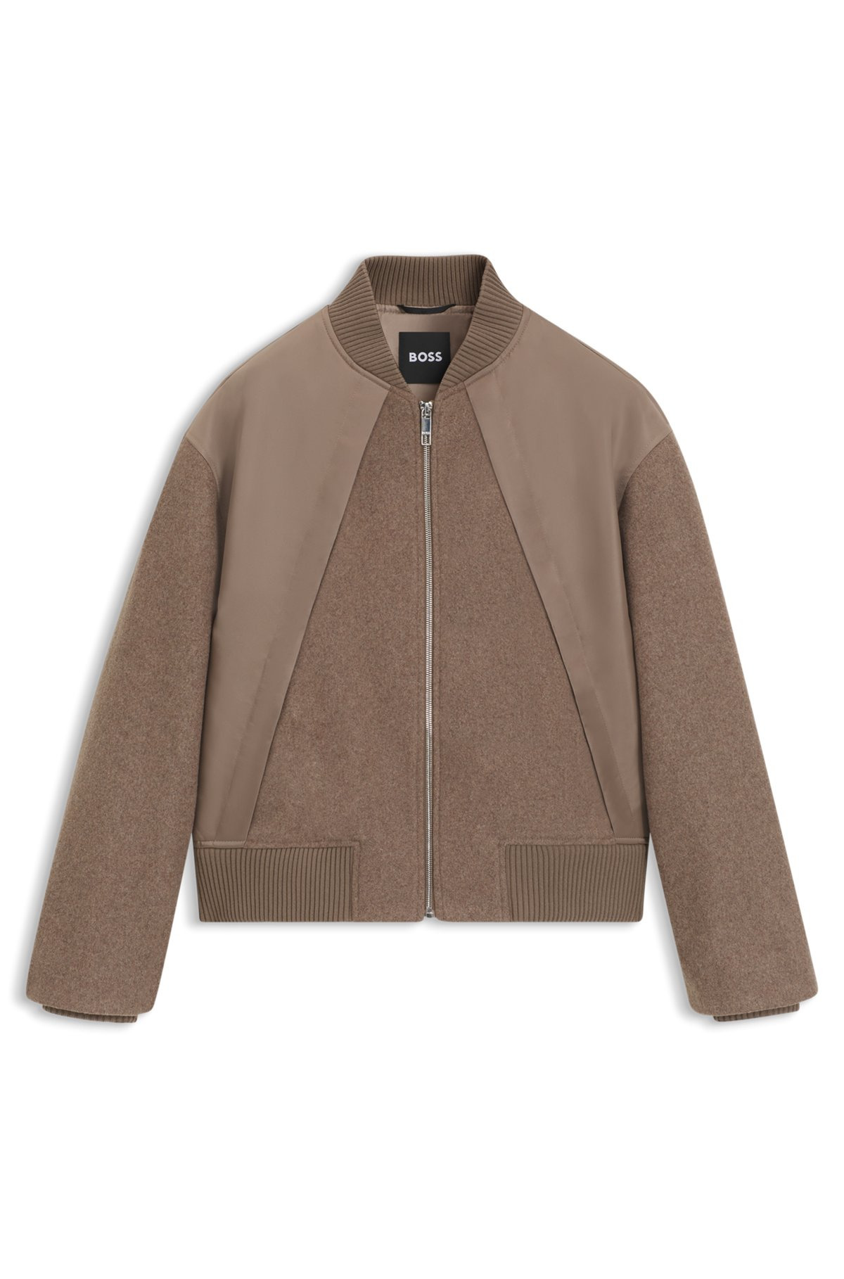 BOMBER JACKET IN MIXED FABRICS - 1