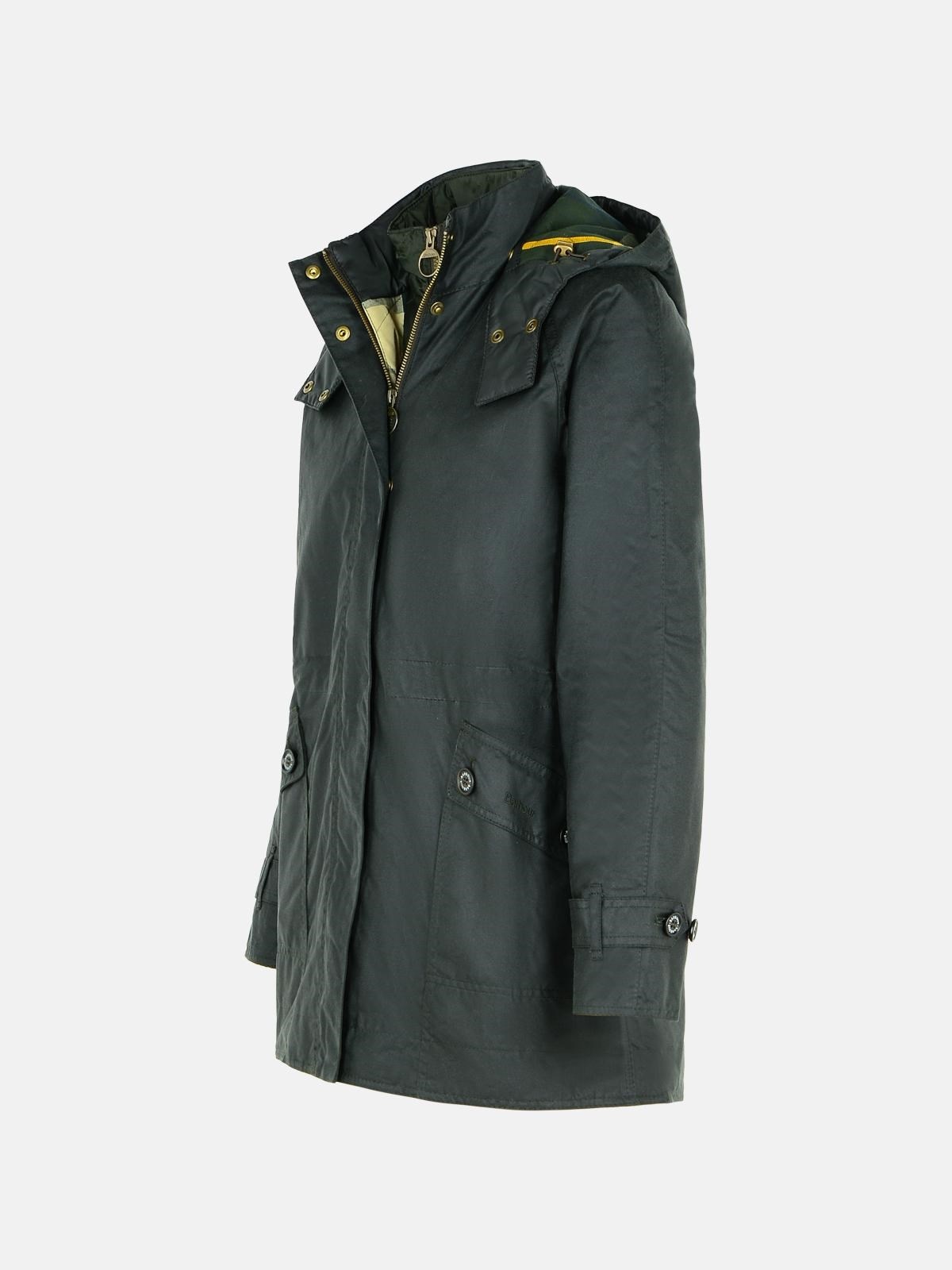 'KANNICH' GREEN WAXED COTTON PARKA - 2