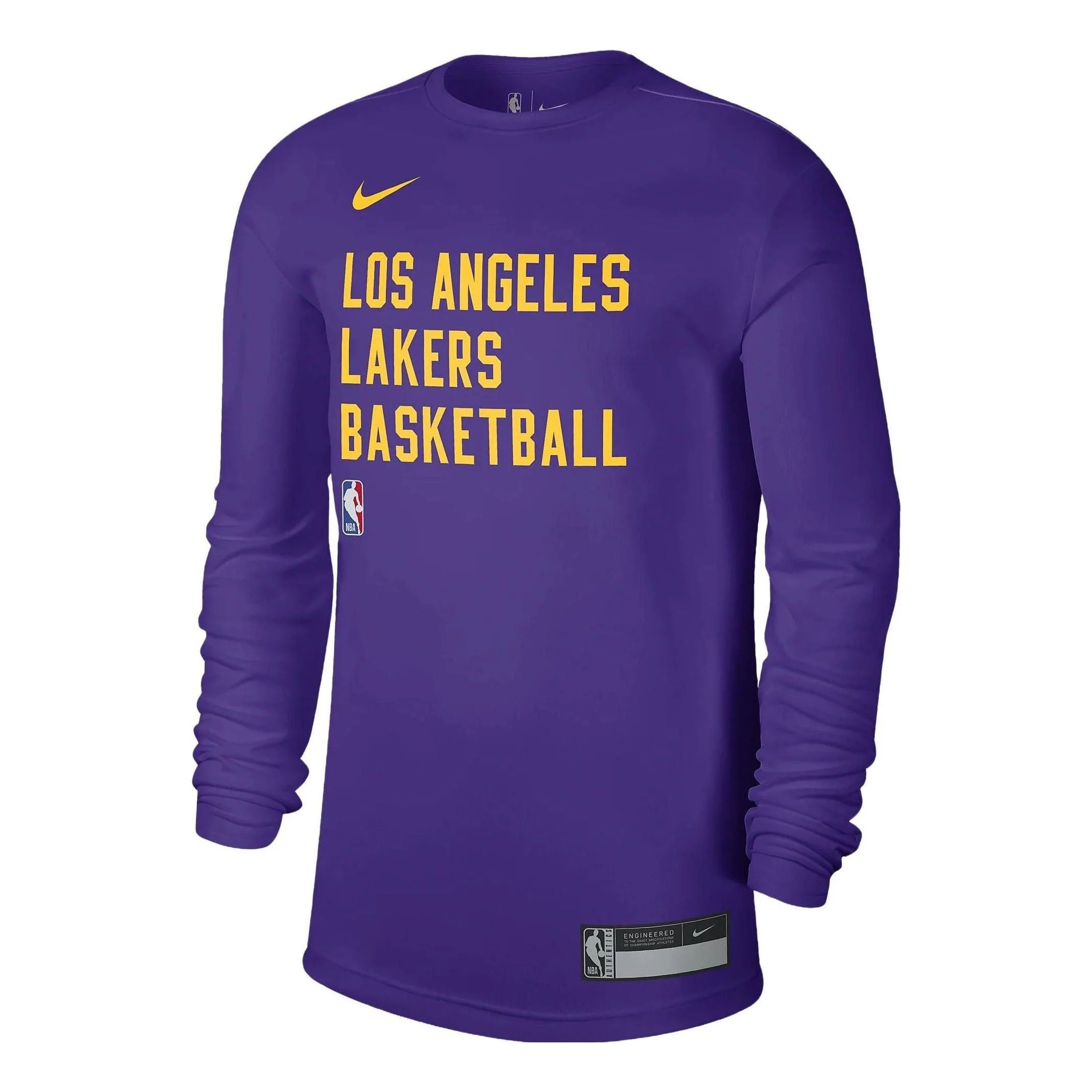 Nike x NBA Los Angeles Lakers Dri-FIT Training Long Sleeve T-shirt 'Purplr' FD9953-504 - 1