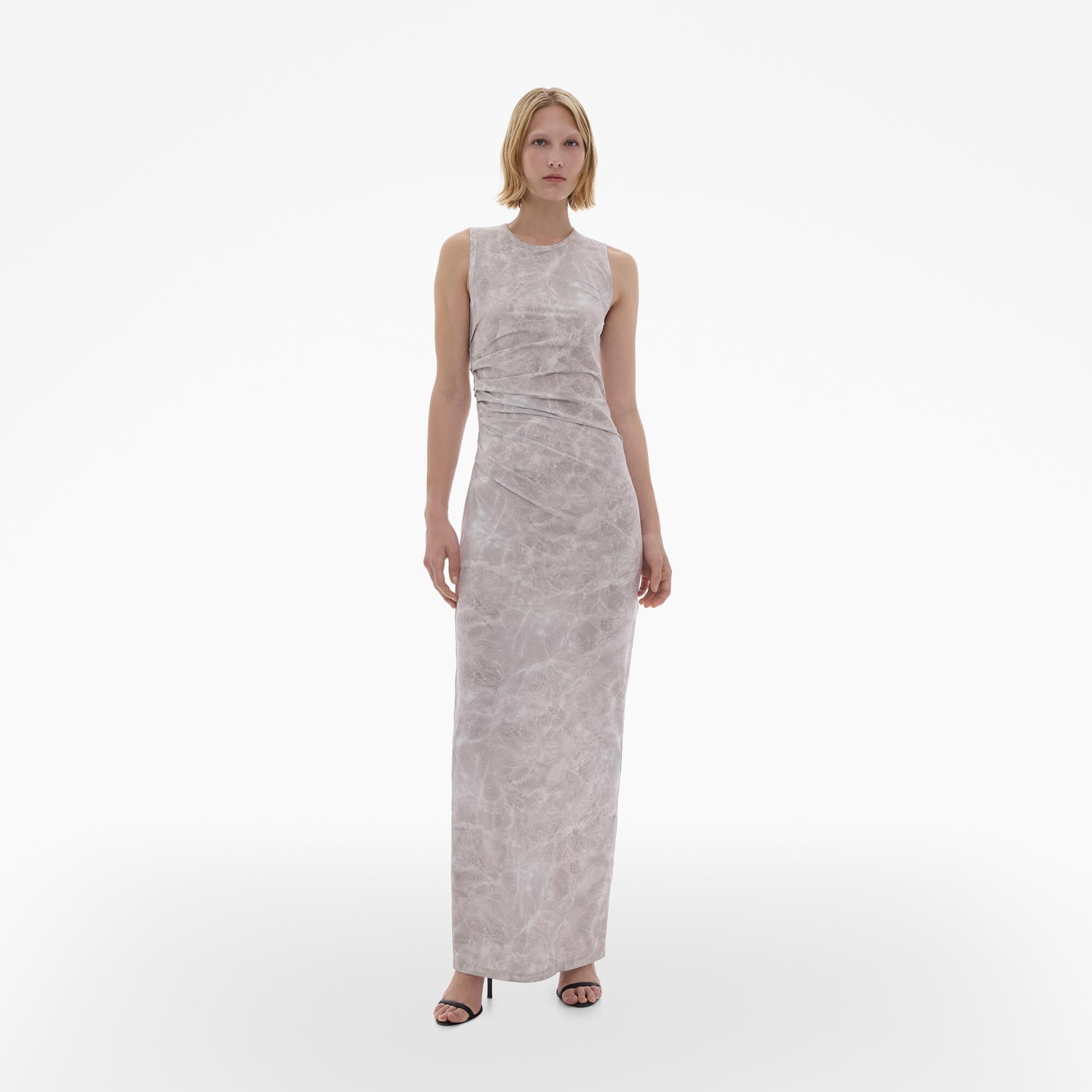 PRINTED RUCHED TANK DRESS - 3