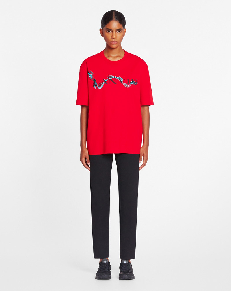 DRAGON PRINT LOOSE-FITTING T-SHIRT 3