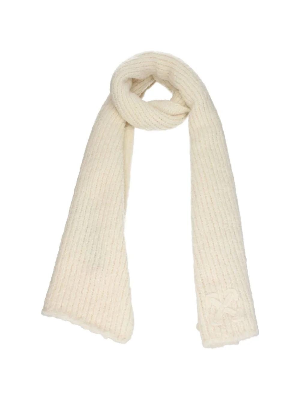 knitted logo-detail scarf - 1