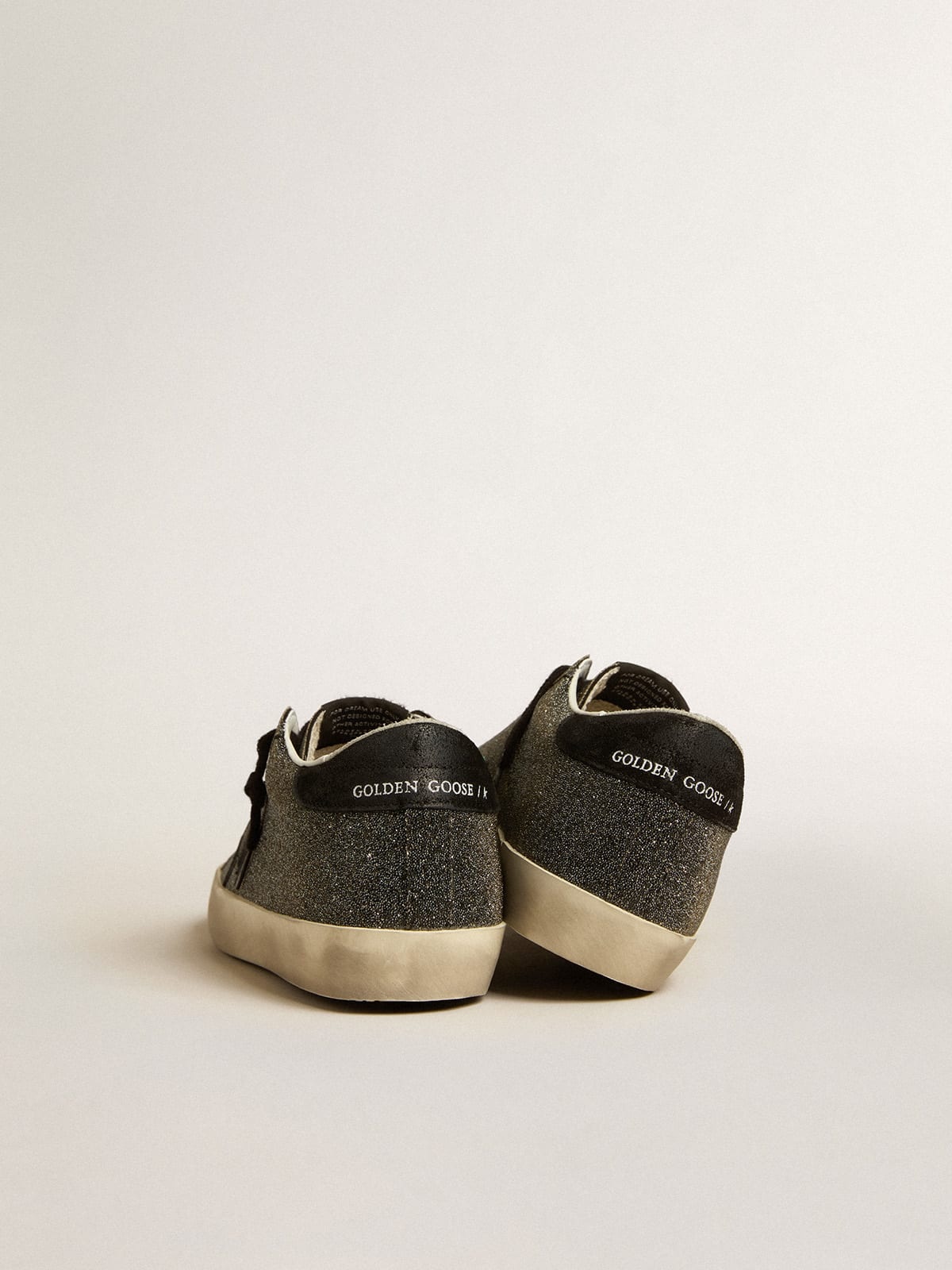 Women’s Super-Star in black Swarovski crystals with black suede star - 4