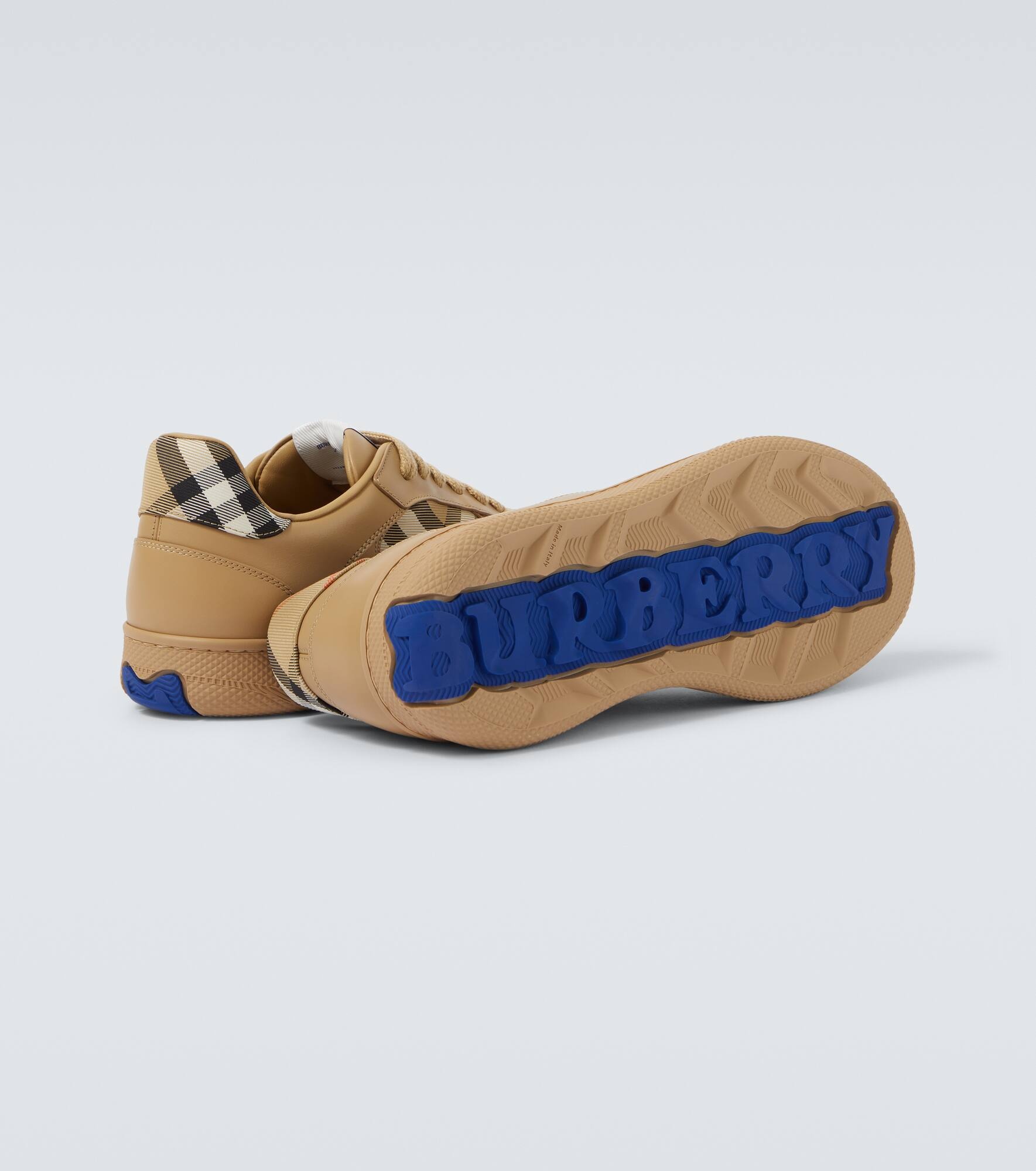 Burberry Check leather sneakers - 7