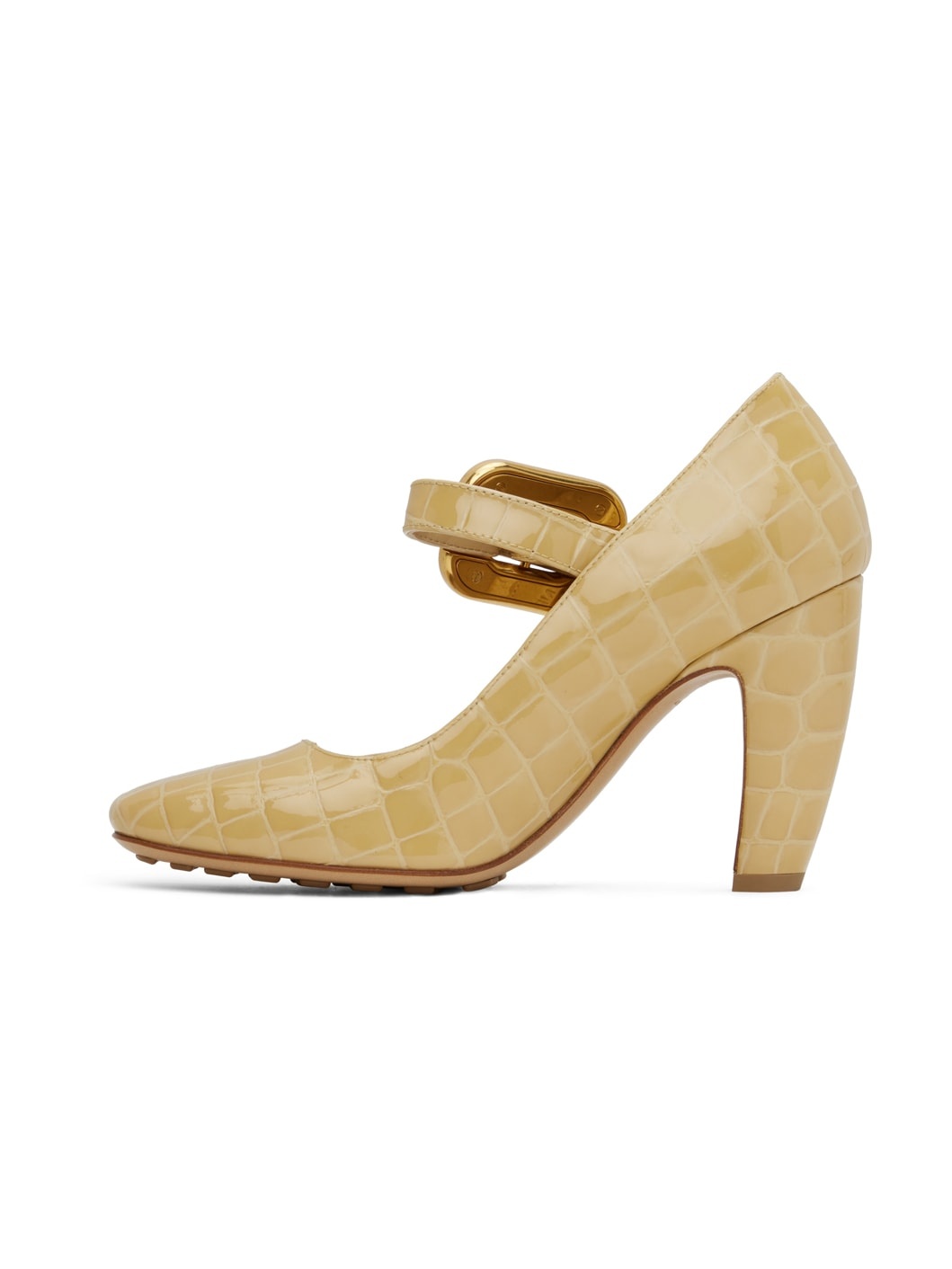 Beige Mostra Mary-Jane Pumps - 3