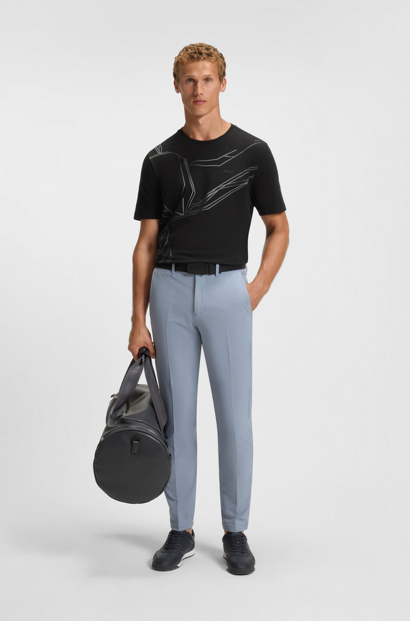 BOSS STRETCH-COTTON T-SHIRT WITH DEGRADÉ PRINT outlook