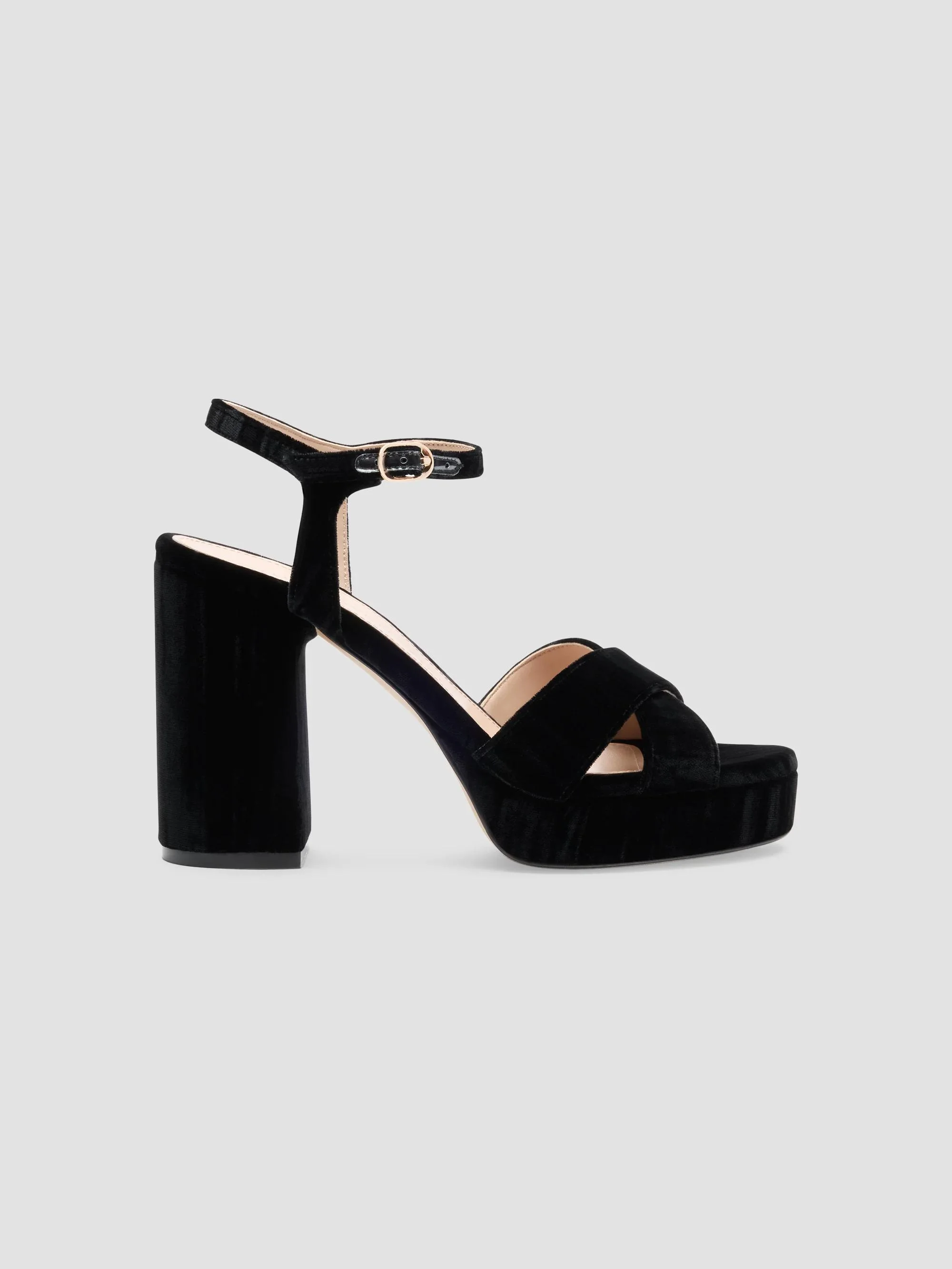 Women's Dayna 110MM Suede Platform Sandals - Black - 1