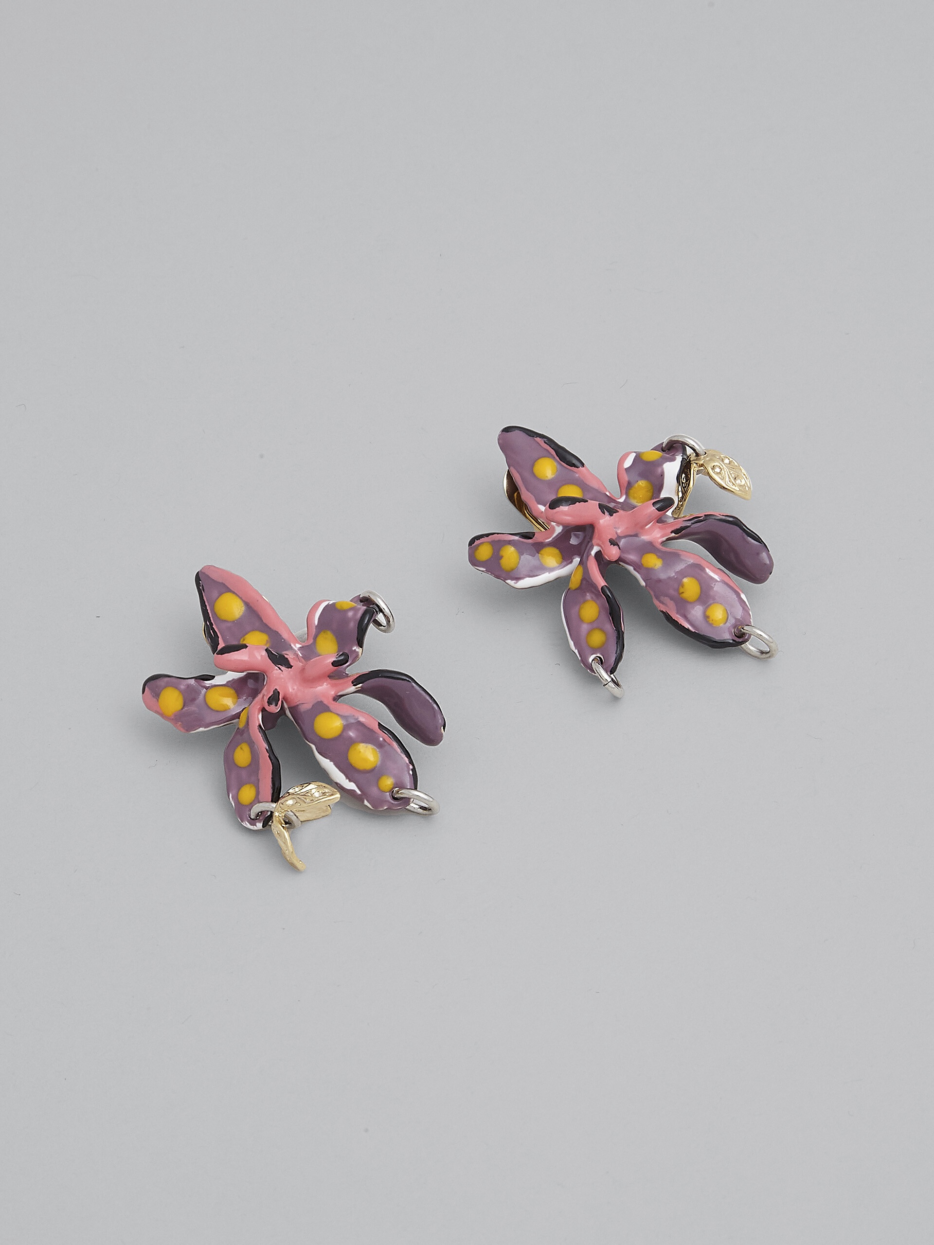 FLOWER PURPLE EARRINGS - 4