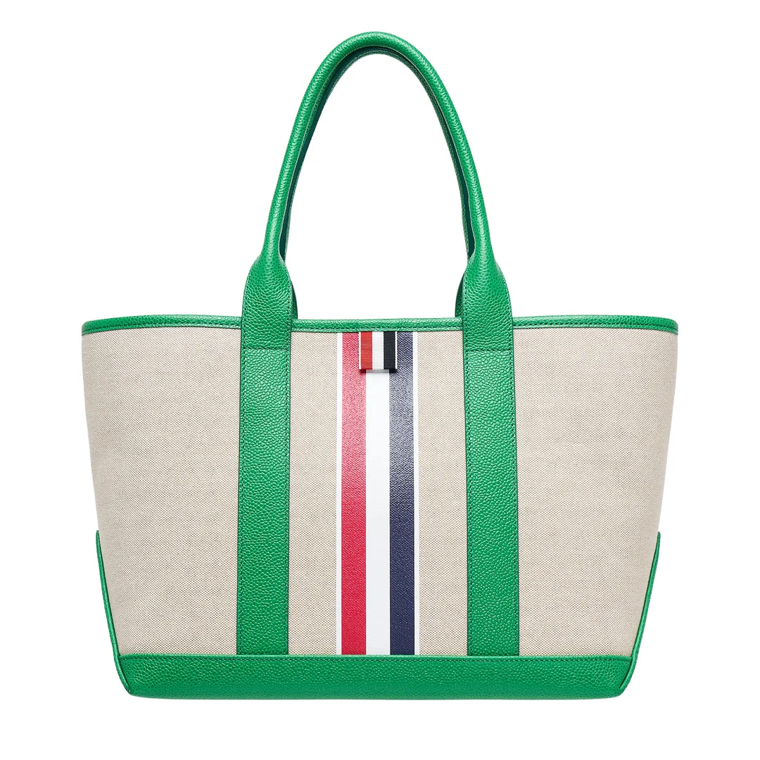 Small Tool Tote With Leather Handle - 1