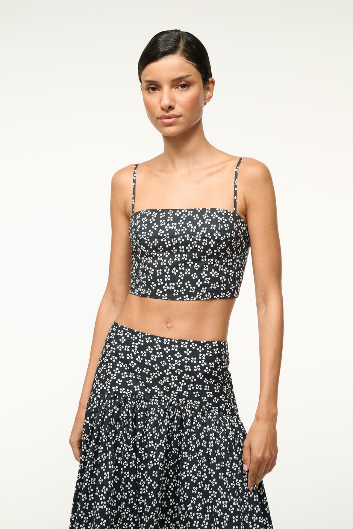 STAUD FEDERICO TANK BLACK WOODBLOCK FLORAL - 2