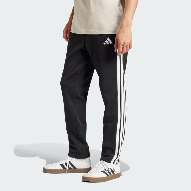 adidas Essentials 3-Stripes Fleece Pants Open Hem outlook