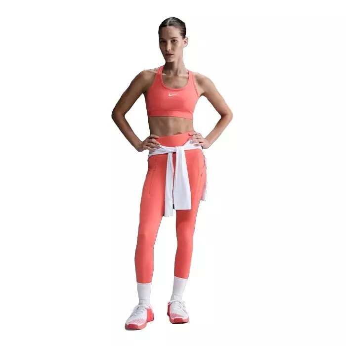 Women's Swoosh Medium Support Padded Sports Bra - Coral - 4