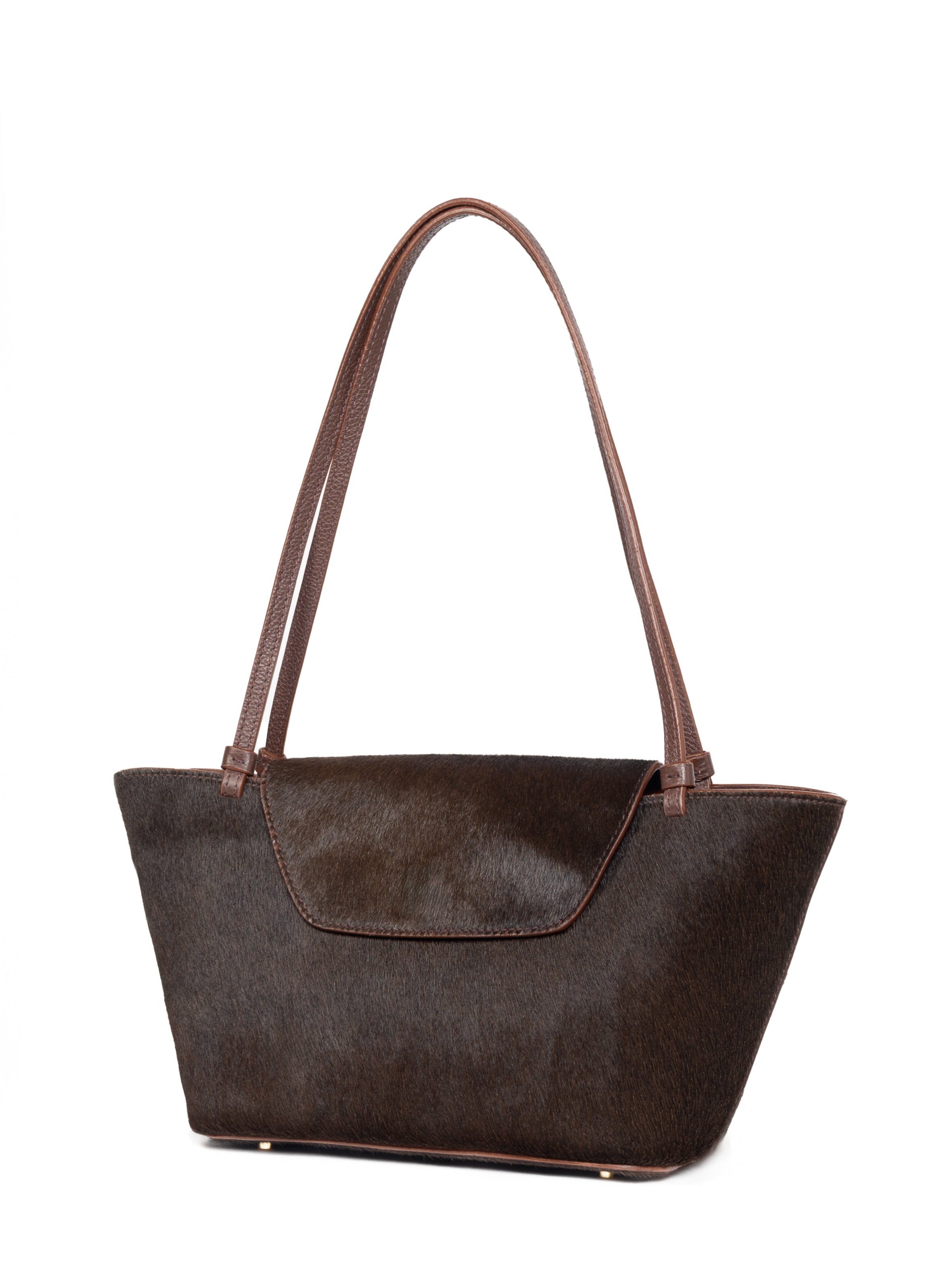Courrier Tote Calf Leather Dark Brown 2