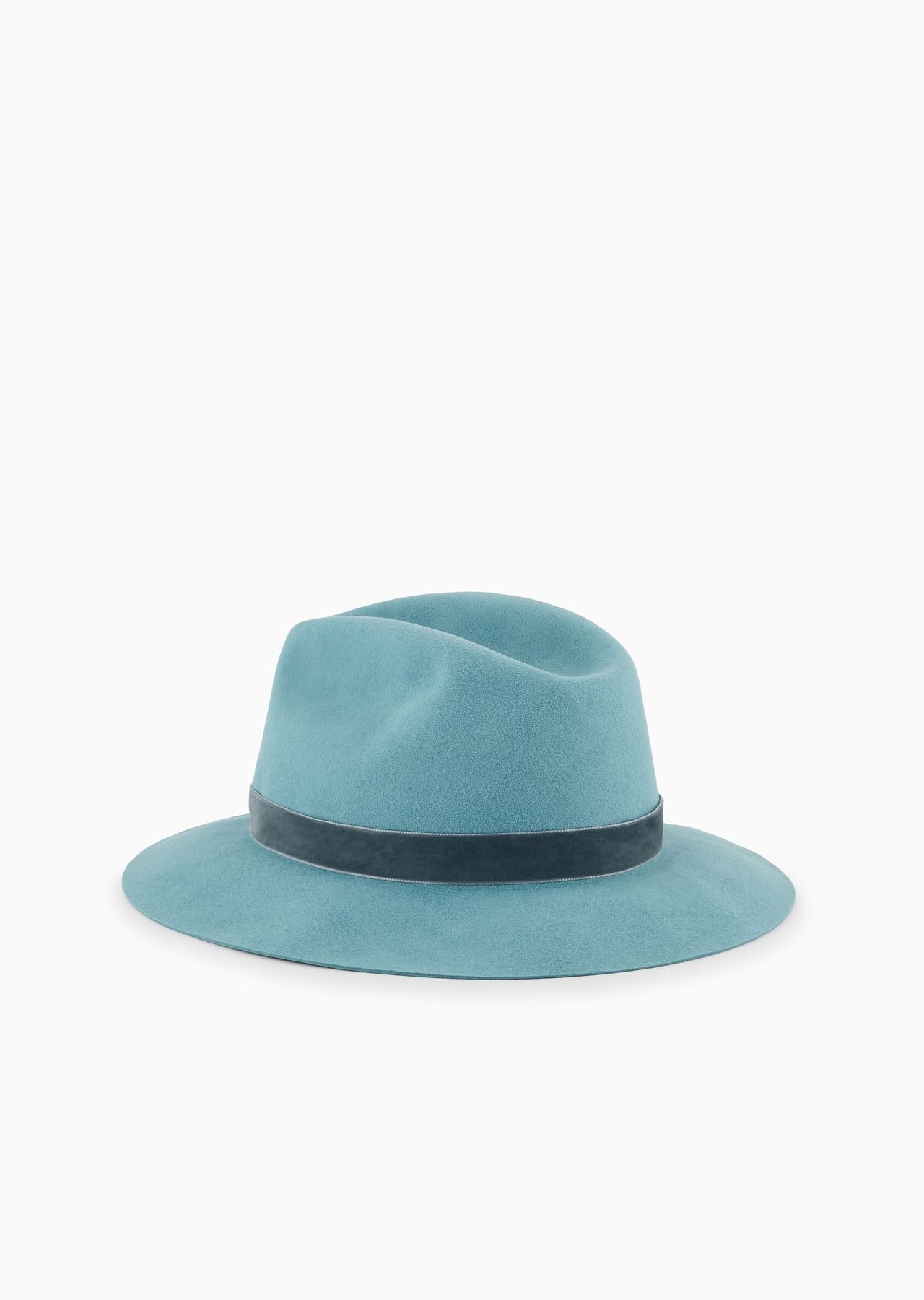 Rabbit fur hat with velvet detail - 2