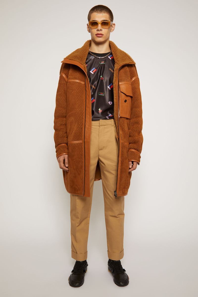 Acne Studios Pleated twill chinos hazel beige outlook