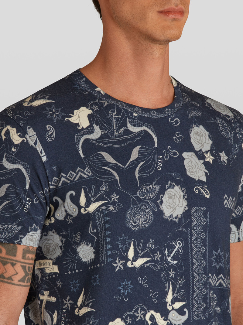 Etro OLD SCHOOL TATTOO DESIGN T-SHIRT outlook