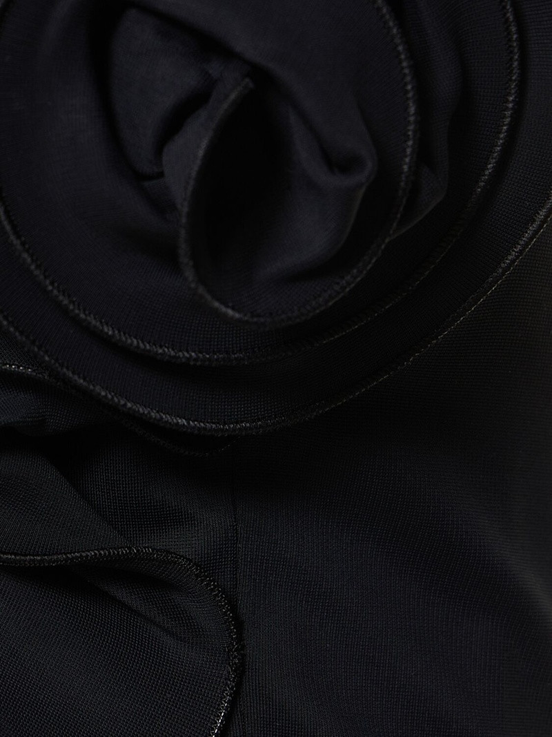 Viscose bustier top w/ flower appliqués 4