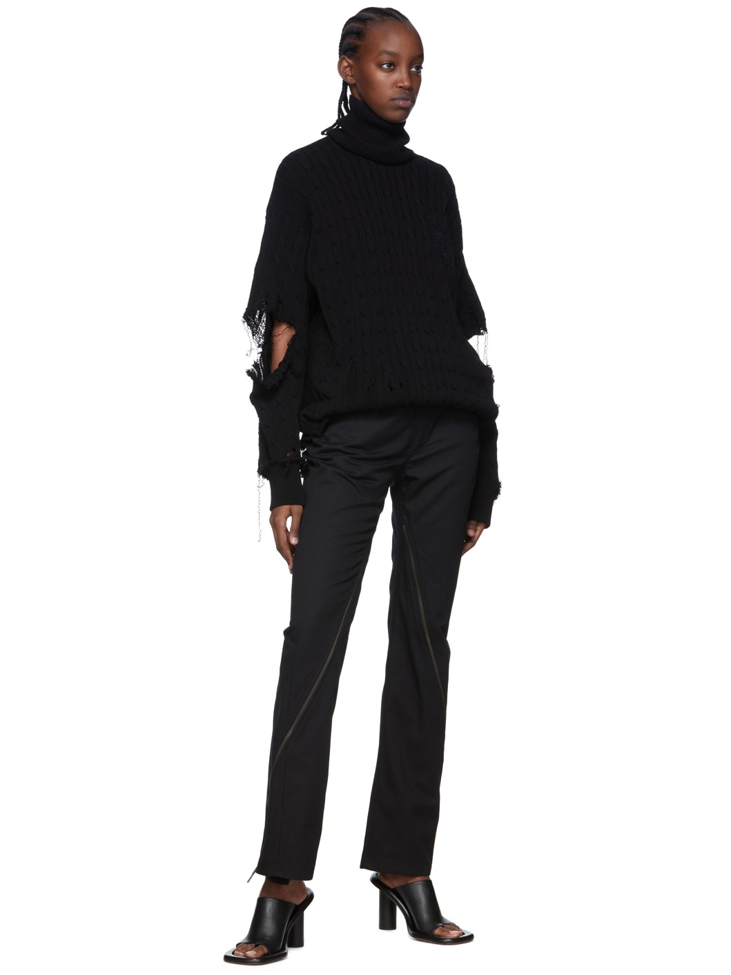 Black Organic Cotton Trousers - 4