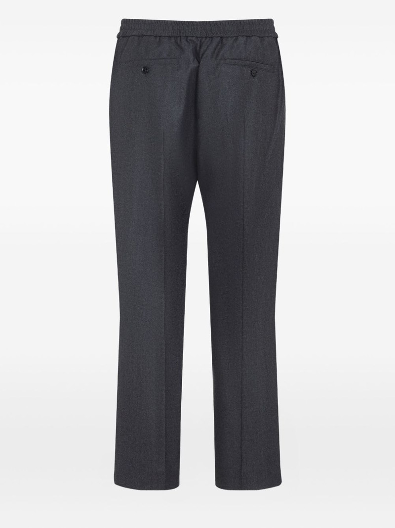 elasticated-waist wool trousers 1
