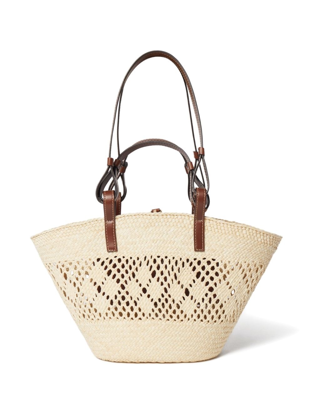 logo-perforated tote bag - 4