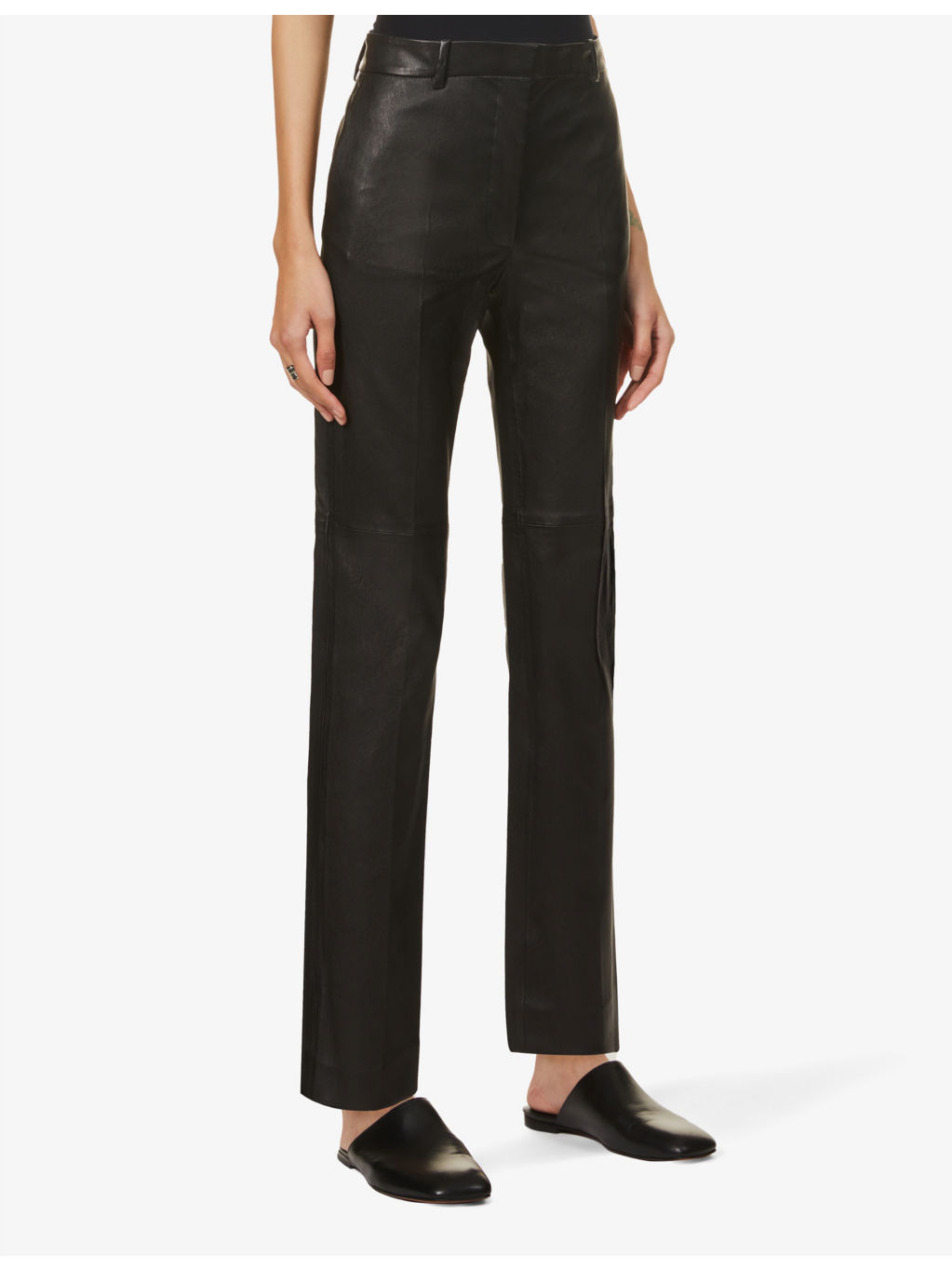 Coleman high-rise leather trousers - 3