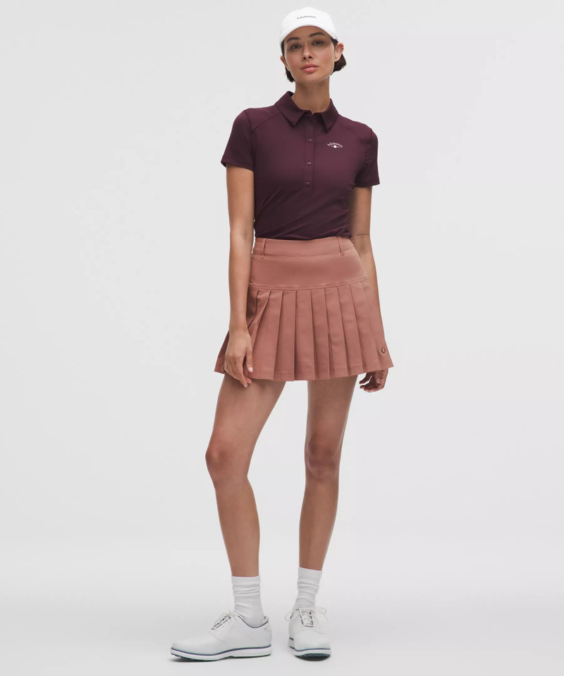 Drop-Waist Pleated High-Rise Golf Skirt 1
