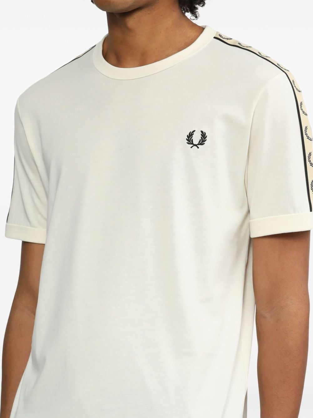 logo-embroidered cotton T-shirt - 5