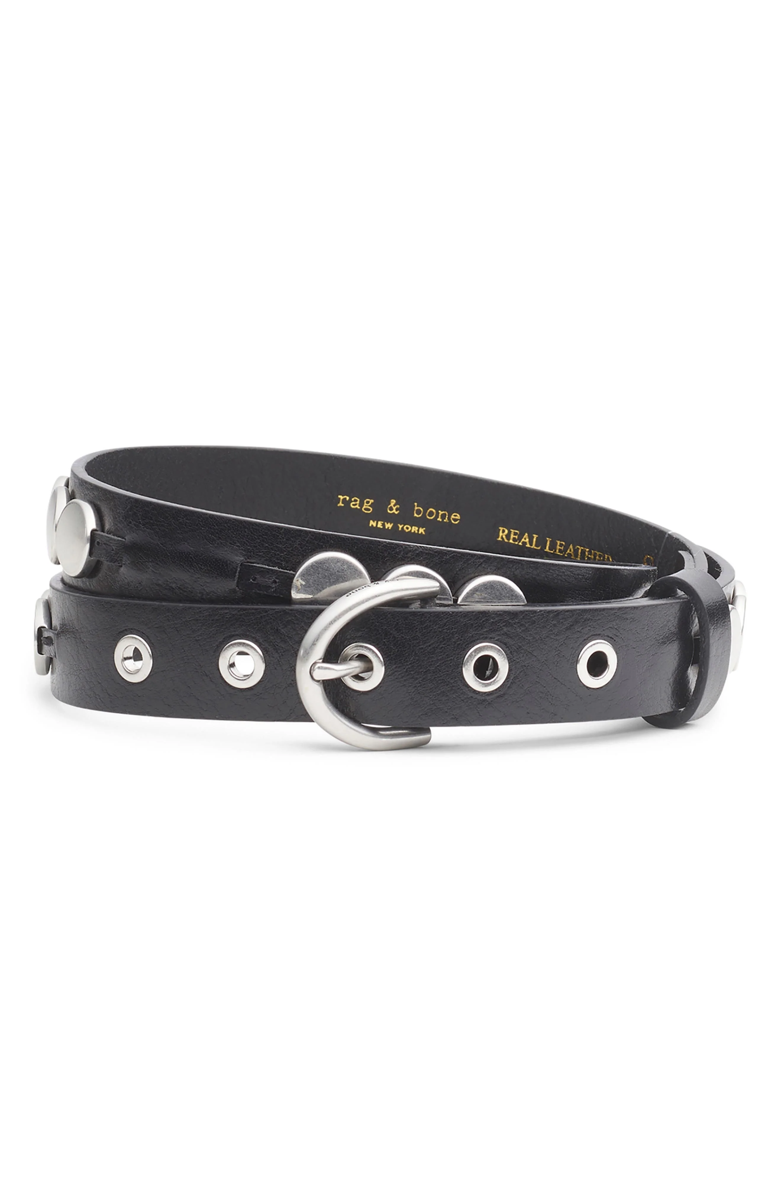 rag & bone Luna Leather Belt in Black at Nordstrom - 1