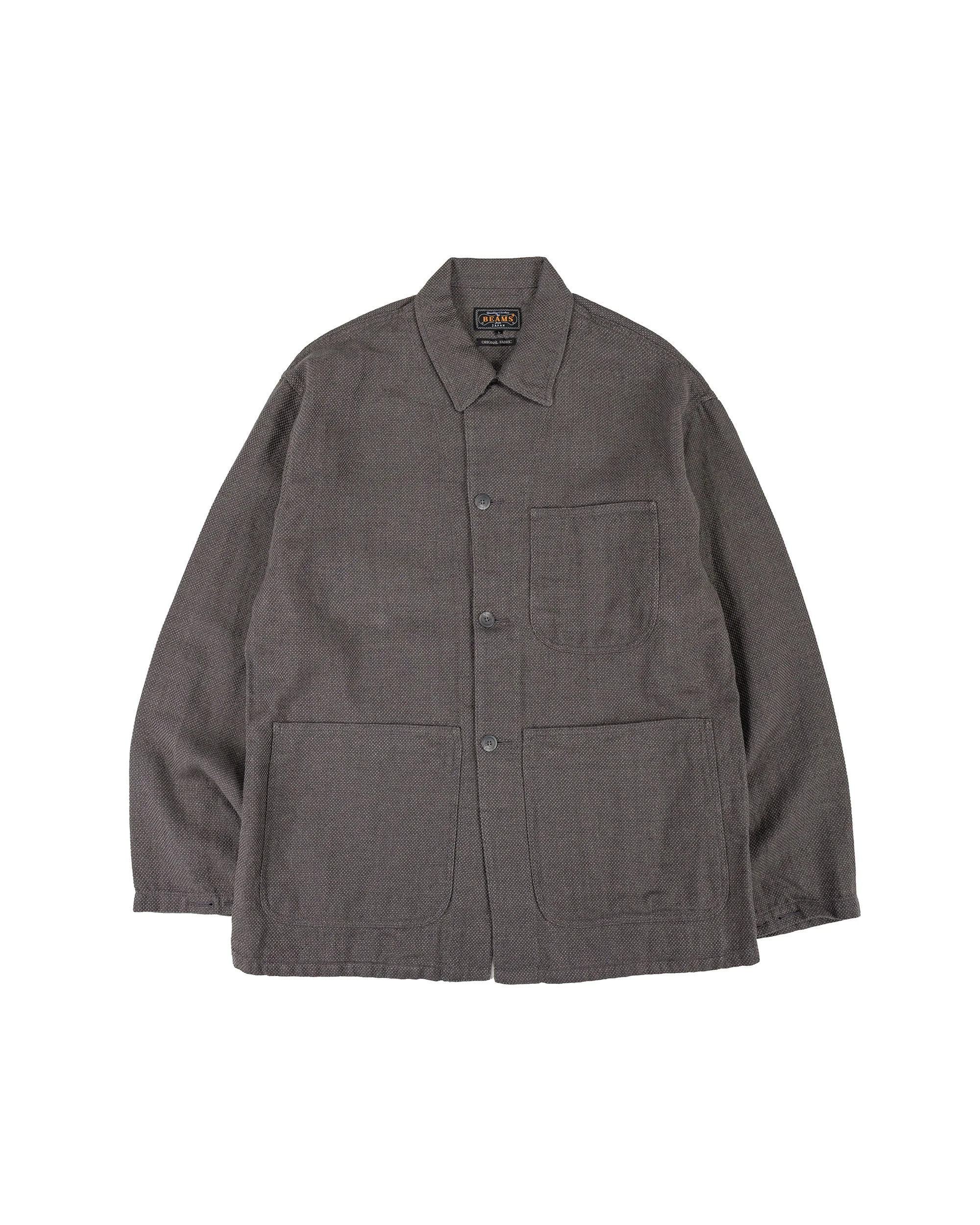 MIL Chore Jacket Cotton Linen Grey - 1