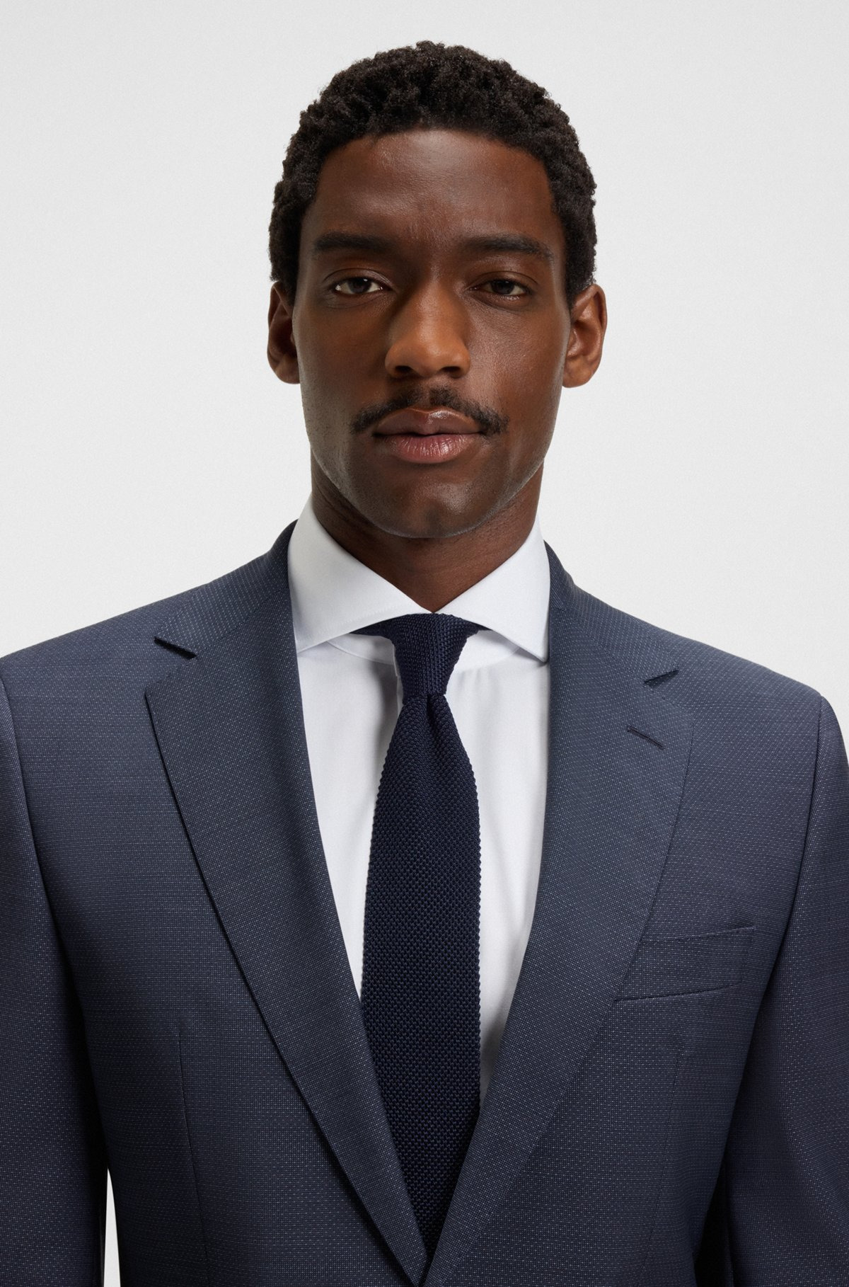 REGULAR-FIT SUIT IN MICRO-PATTERNED WOOL - 4