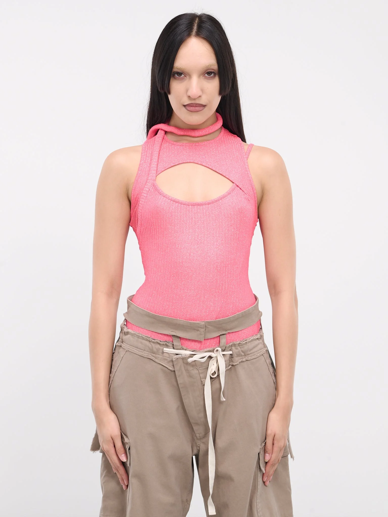 Layered Cut-Out Tank Top - 1