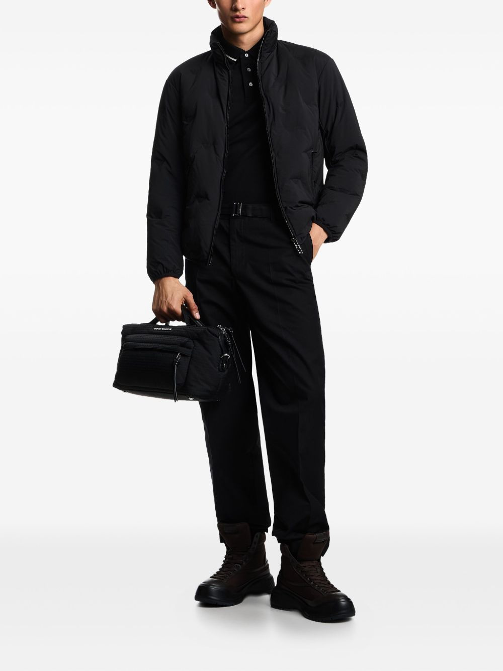 belted flat-front trousers - 2