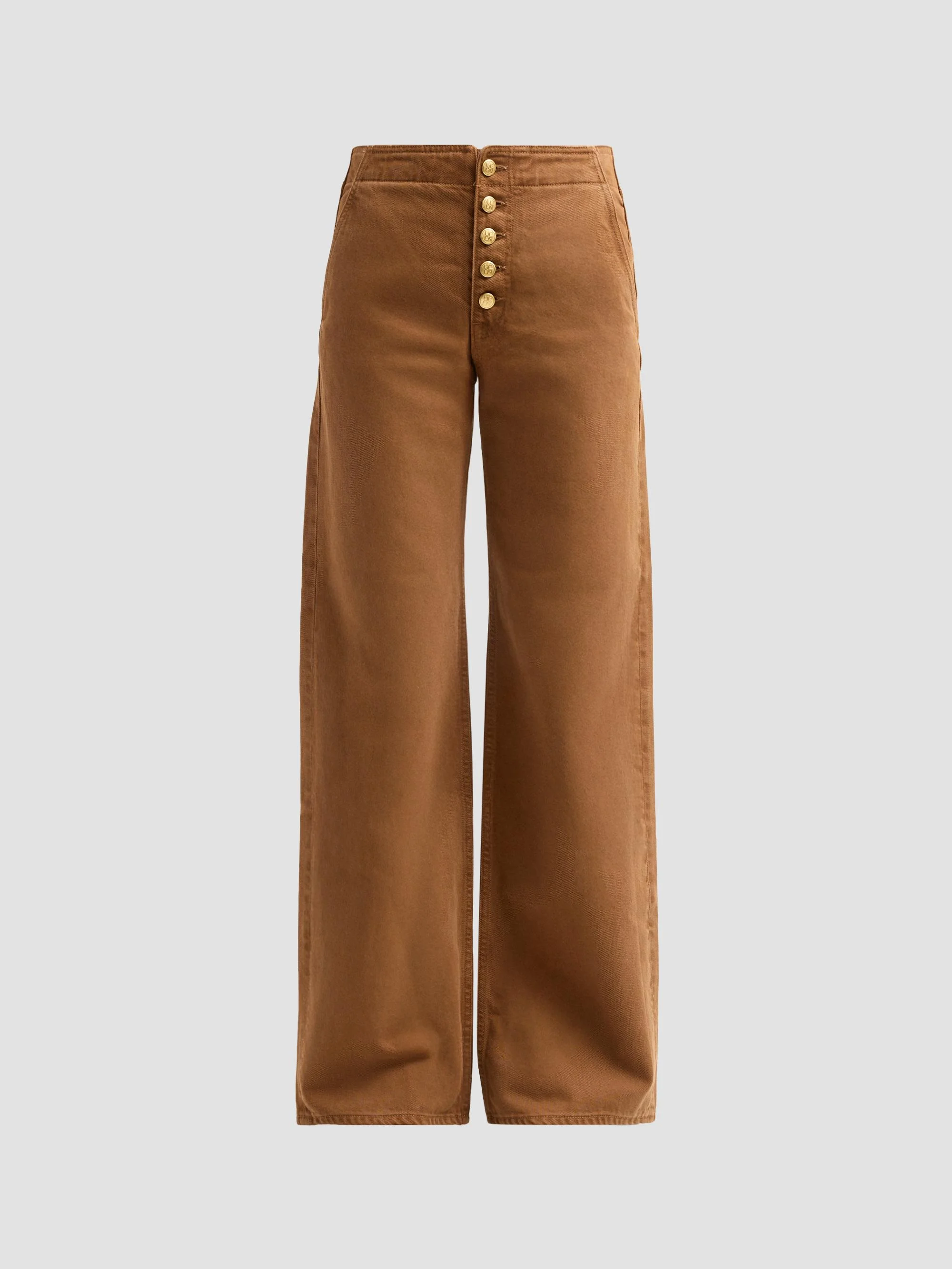 Women's Jasmine Cotton Wide-Leg Jeans - Umber - 1