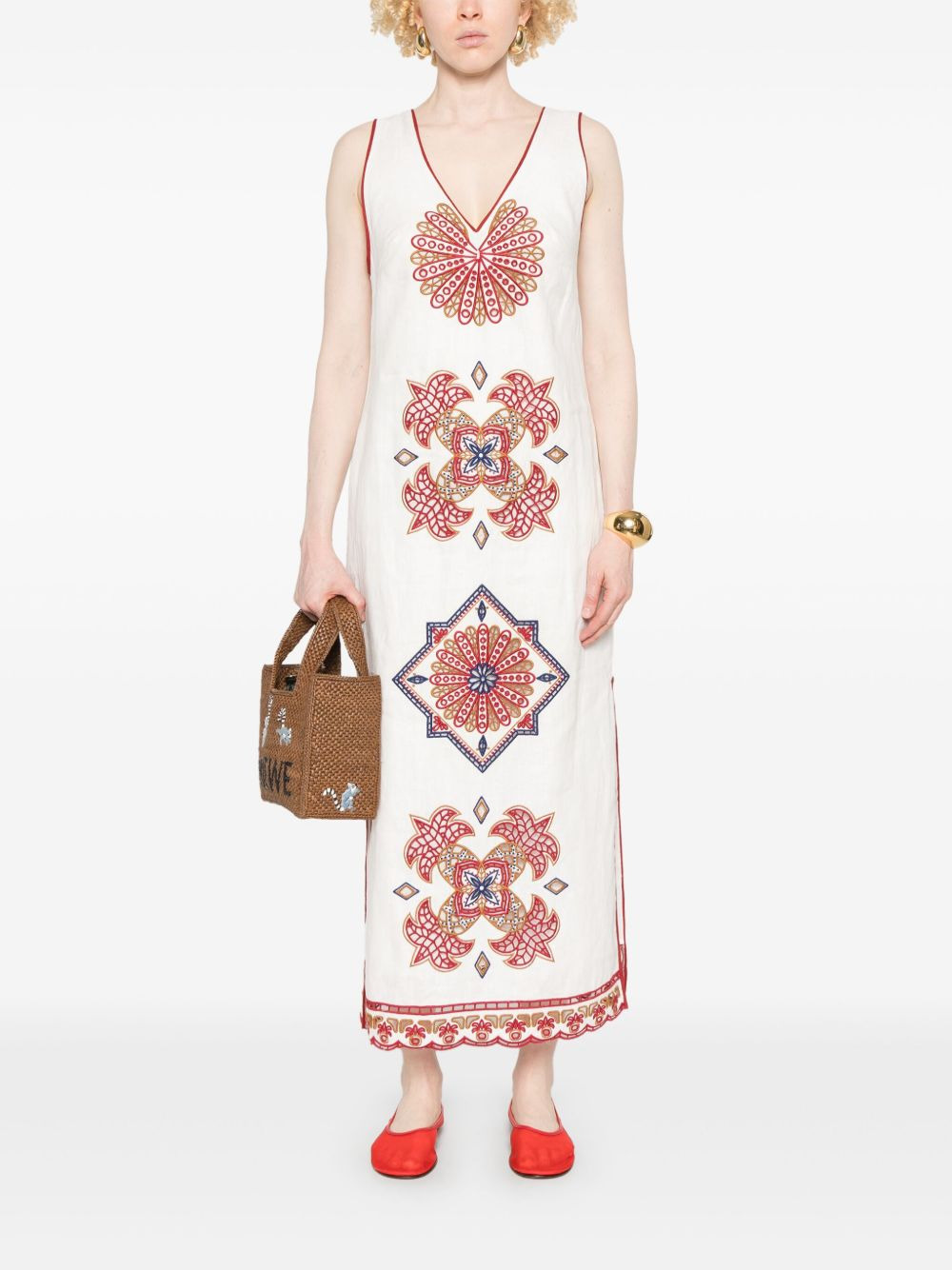 Marys Tiles Richelieu midi dress - 2