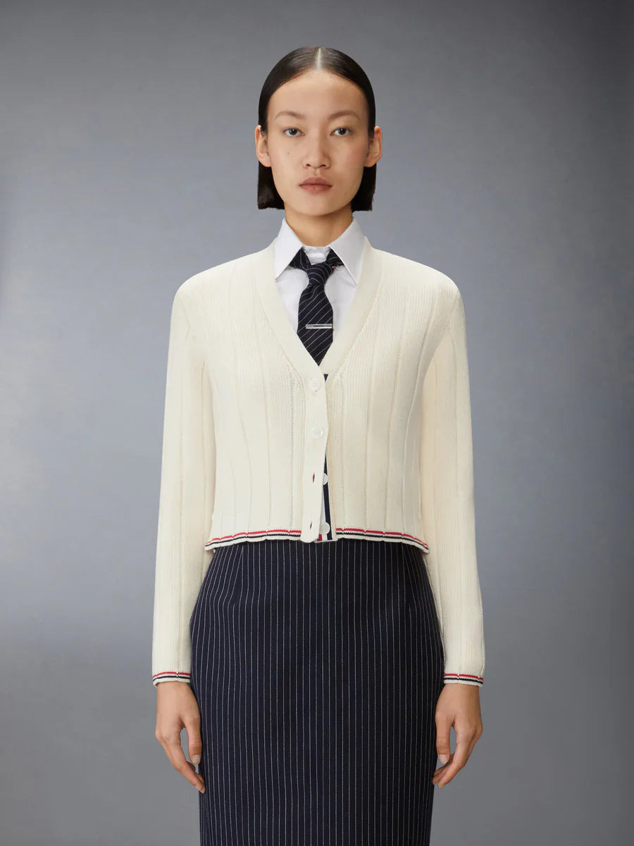 Merino Wool V Neck Cardigan Women - 2