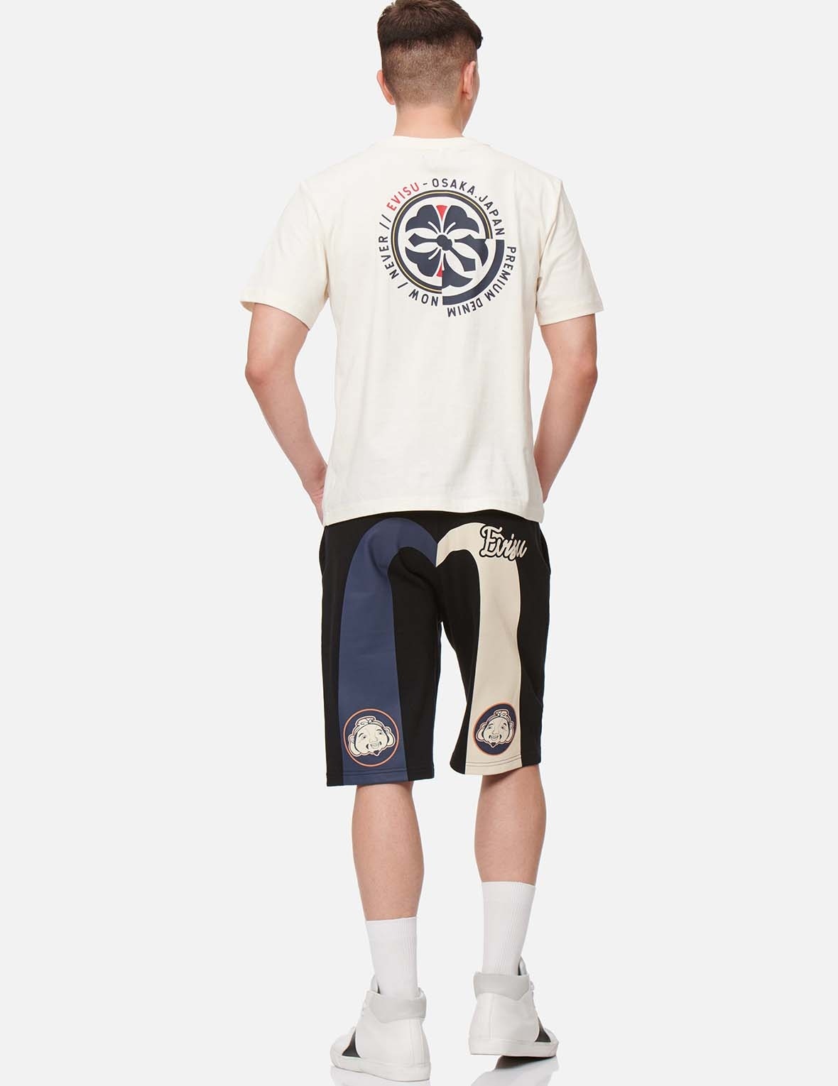 TWO TONE DAICOCK PRINT SWEAT SHORTS - 5