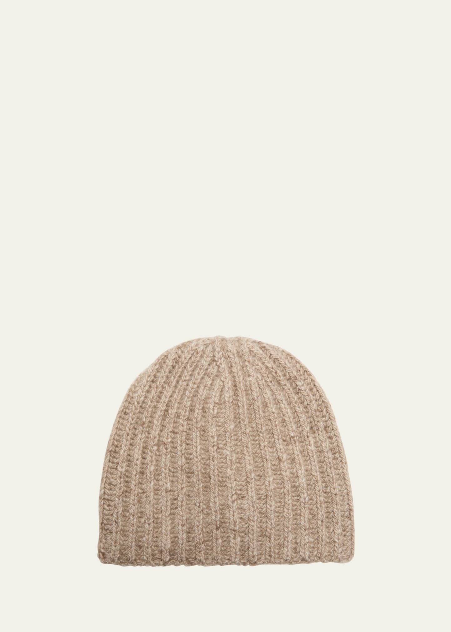 Men's Lutz Cashmere Ribbed Beanie Hat - 1