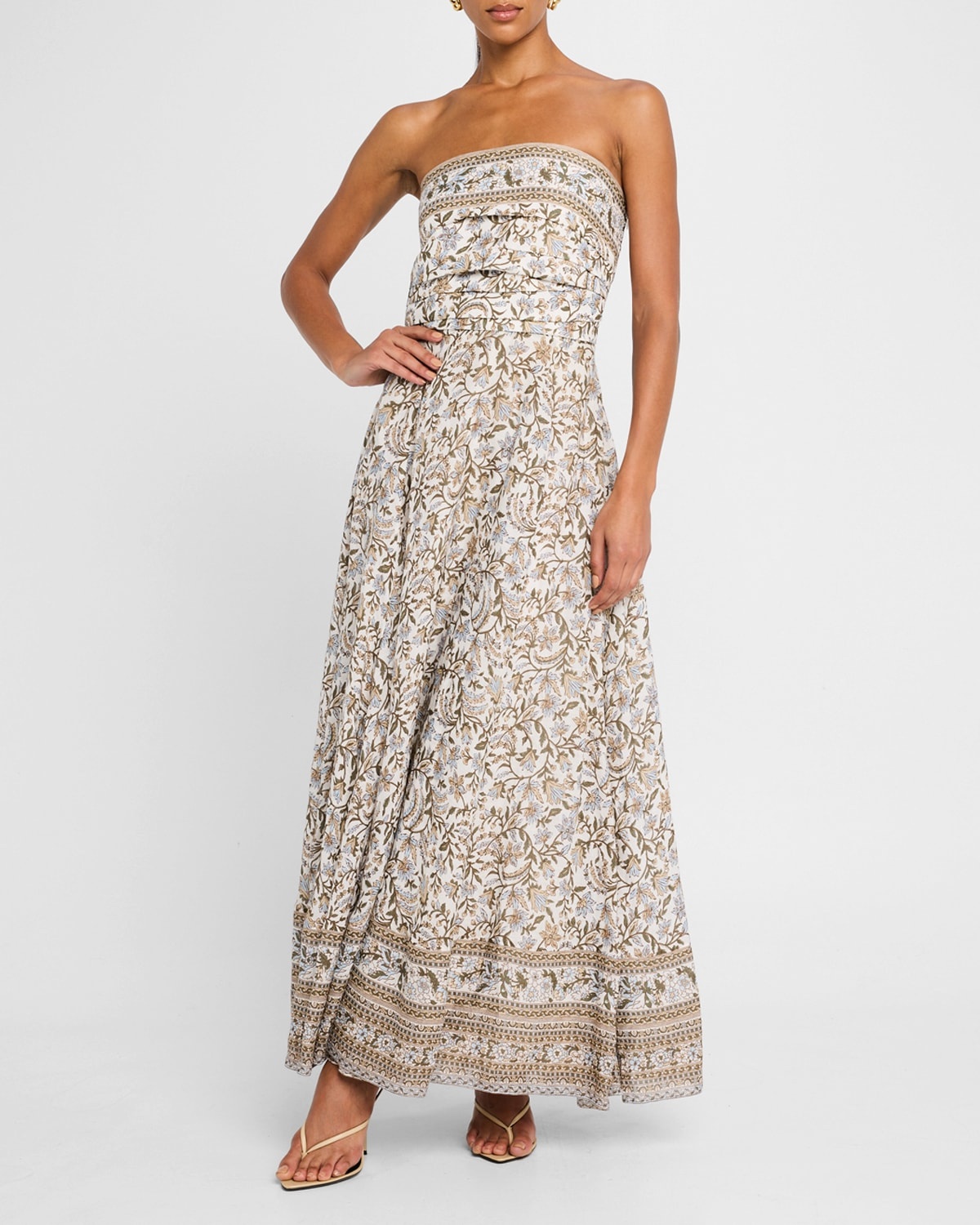 Lana Floral Strapless Maxi Dress - 4